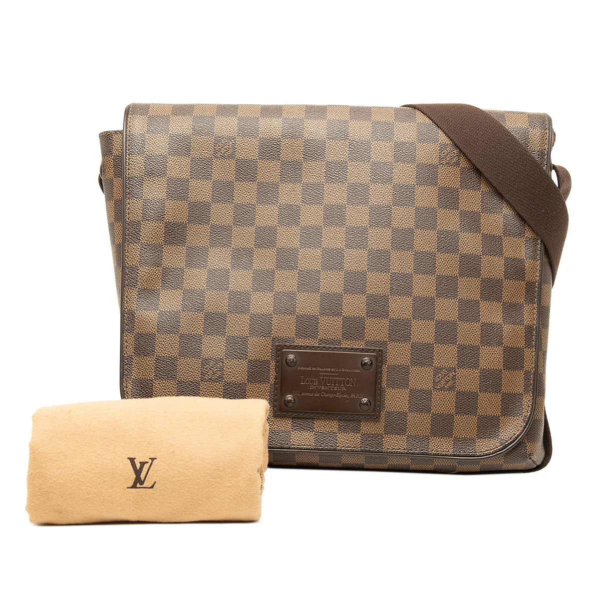 Louis Vuitton Damier Ebene Brooklyn MM — Brown