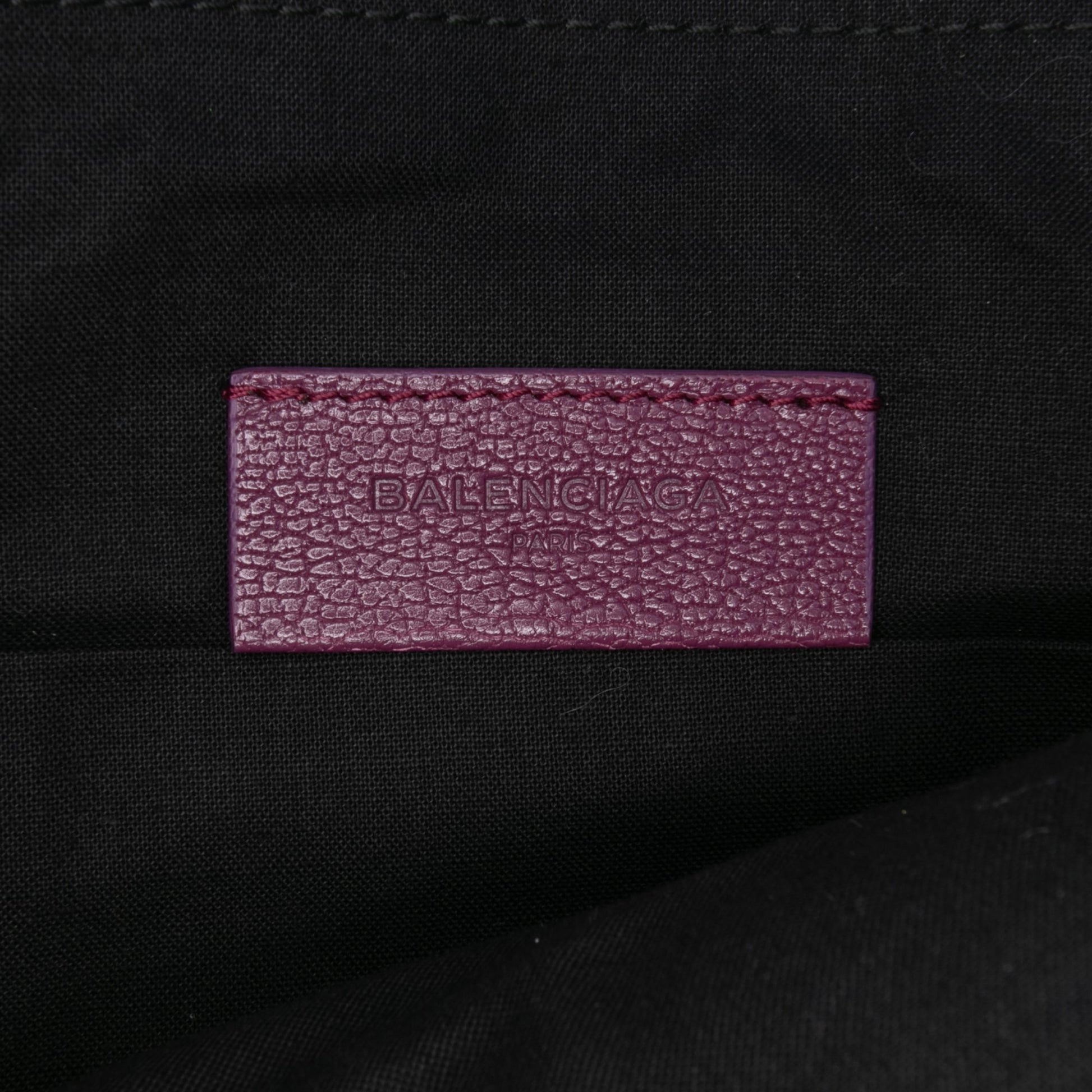 Balenciaga Goatskin Motocross Classic Metallic Edge Clutch
