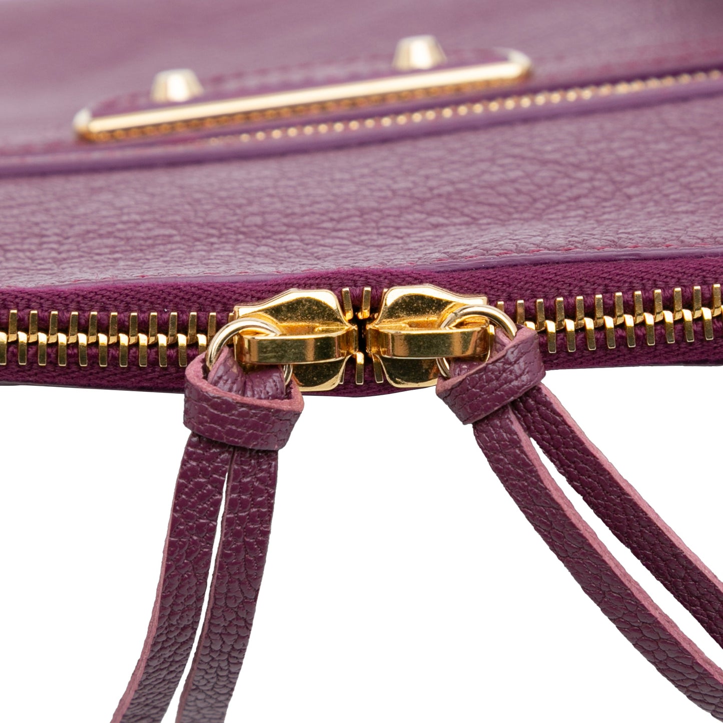 Balenciaga Goatskin Motocross Classic Metallic Edge Clutch
