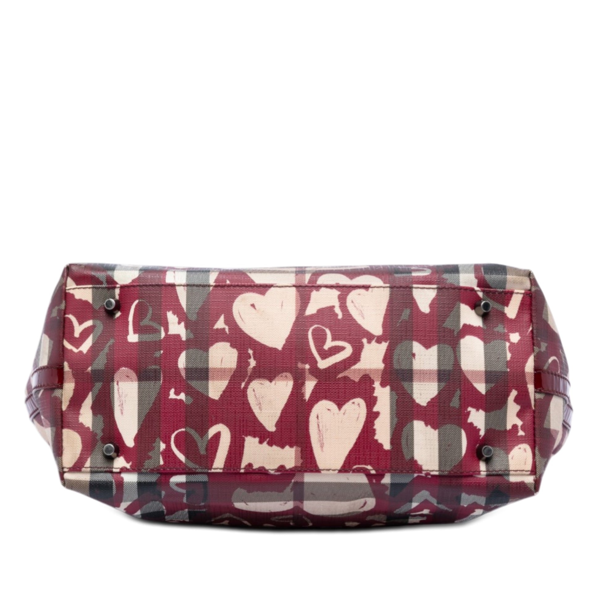 House Check Coated Canvas Hearts Gracie Tote