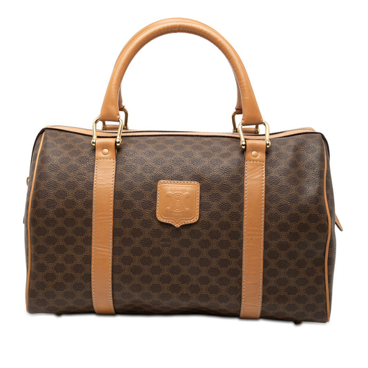 Celine Macadam Coated Canvas Boston Bag