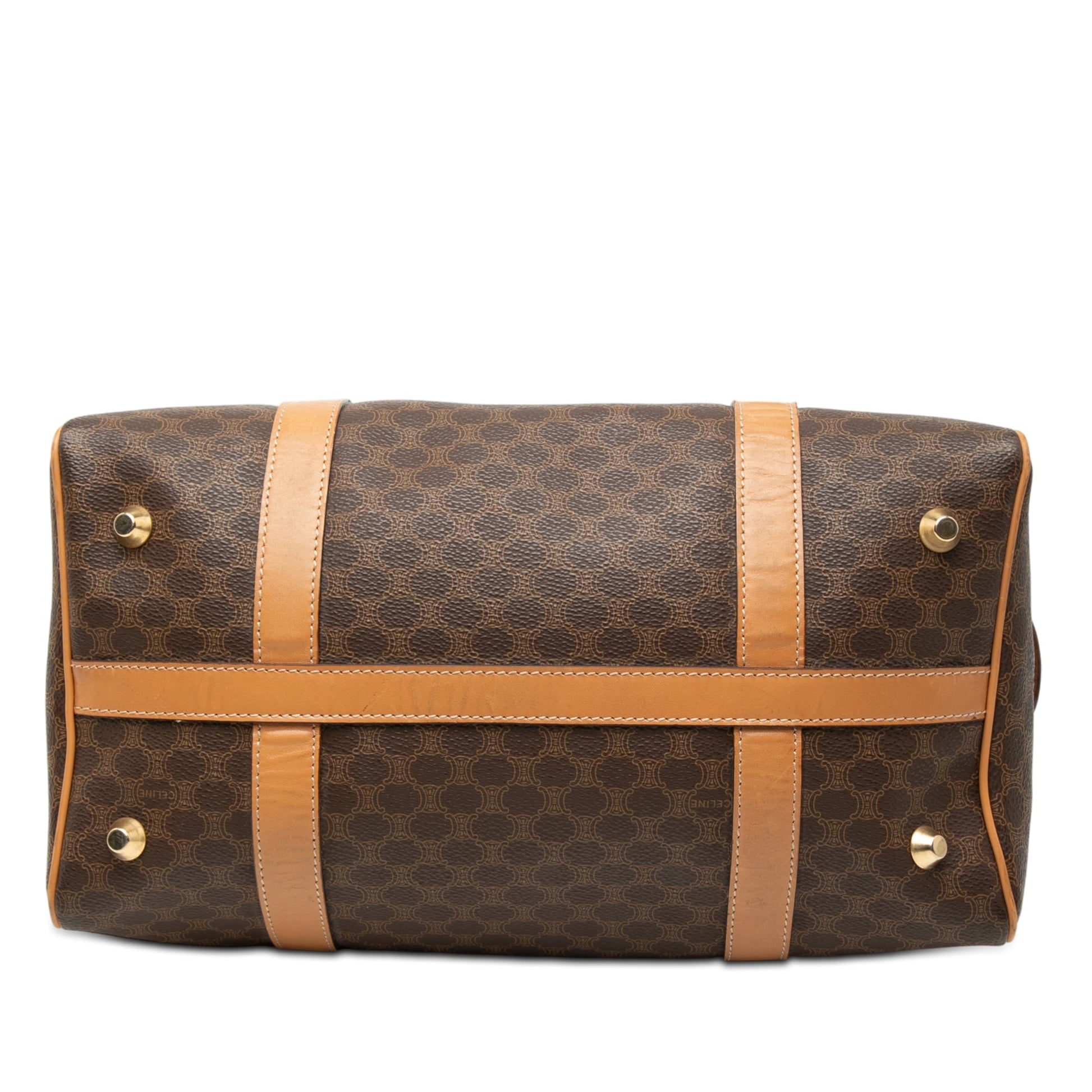 Celine Macadam Coated Canvas Boston Bag
