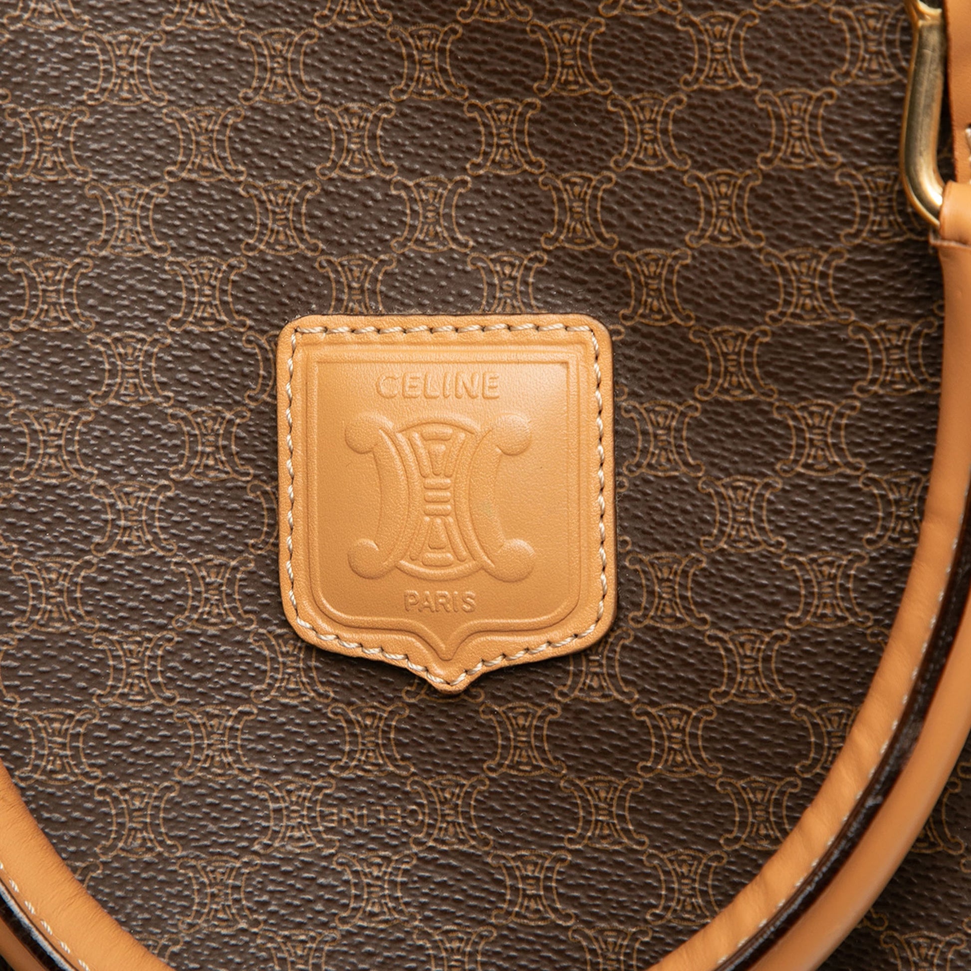 Celine Macadam Coated Canvas Boston Bag
