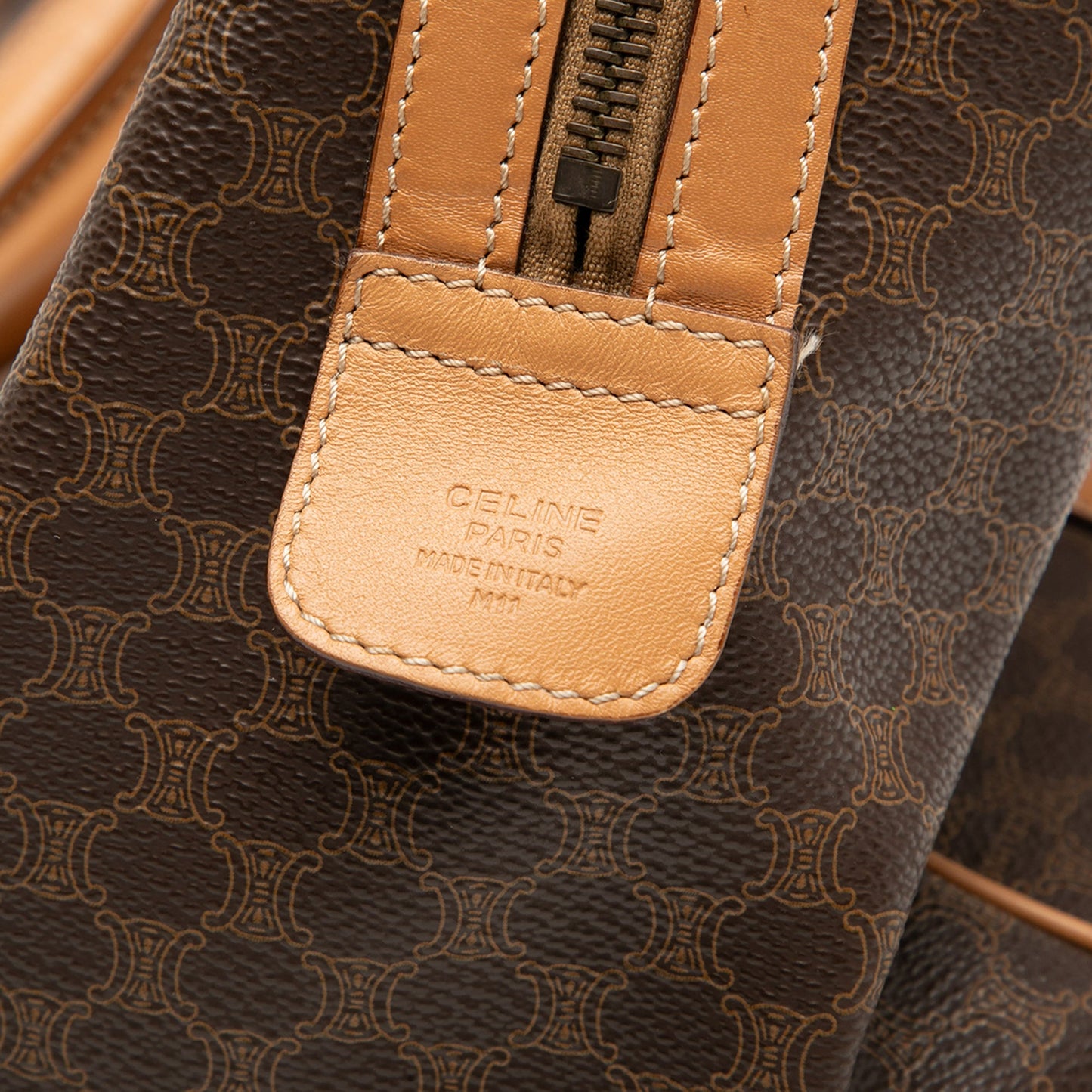 Celine Macadam Coated Canvas Boston Bag