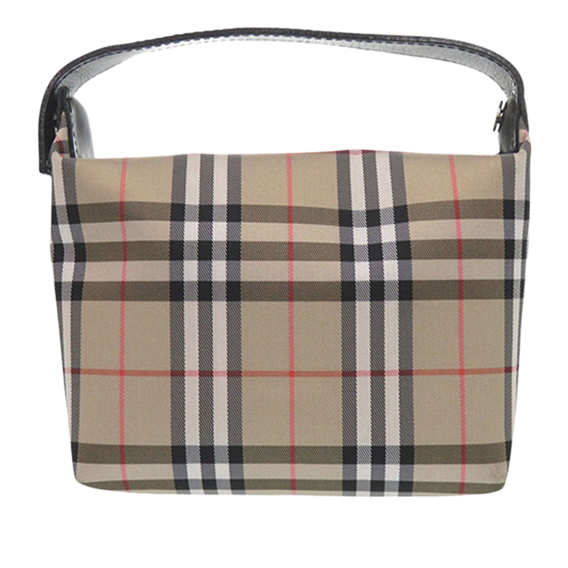 House Check Nylon Handbag