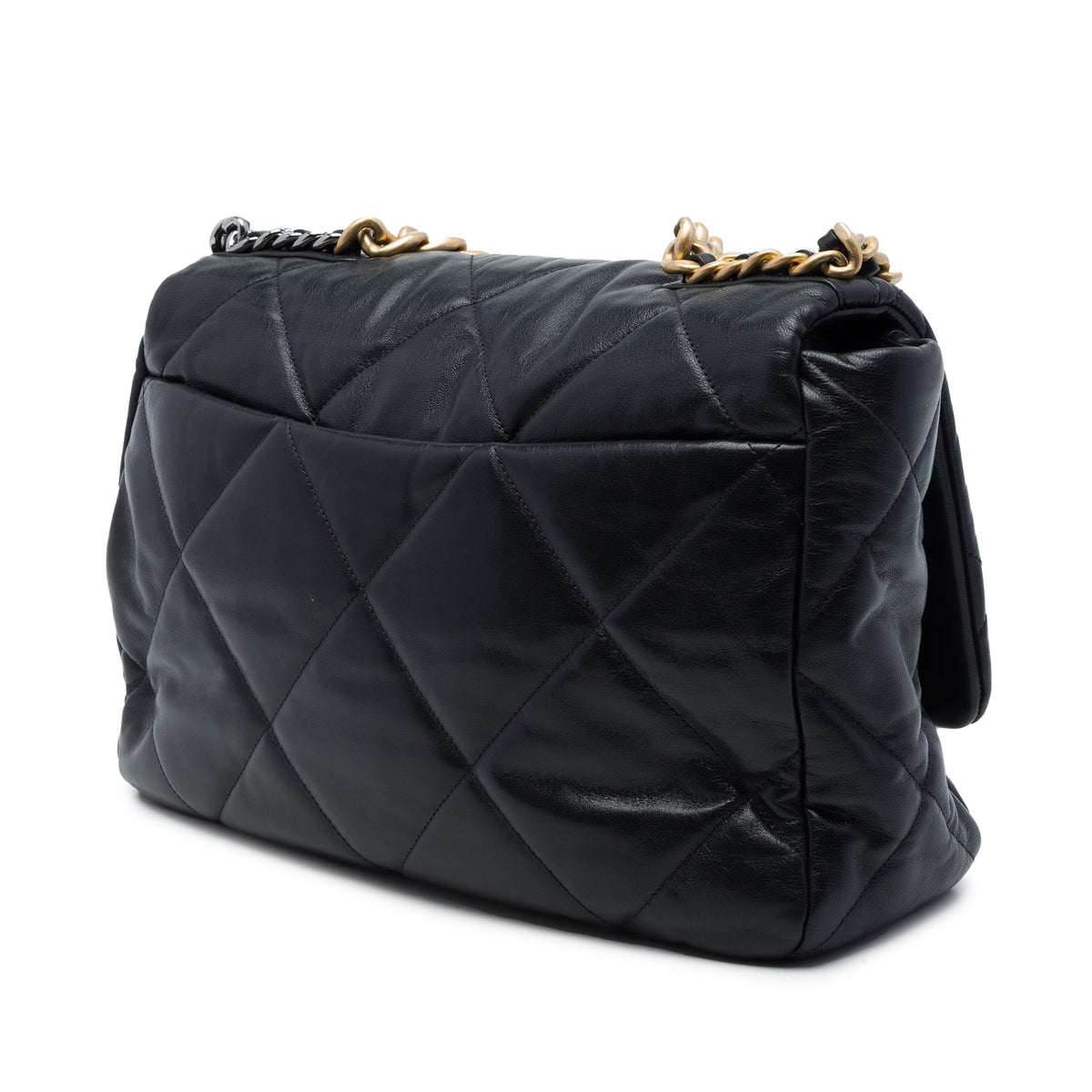 Chanel Maxi Lambskin 19 Flap — Black