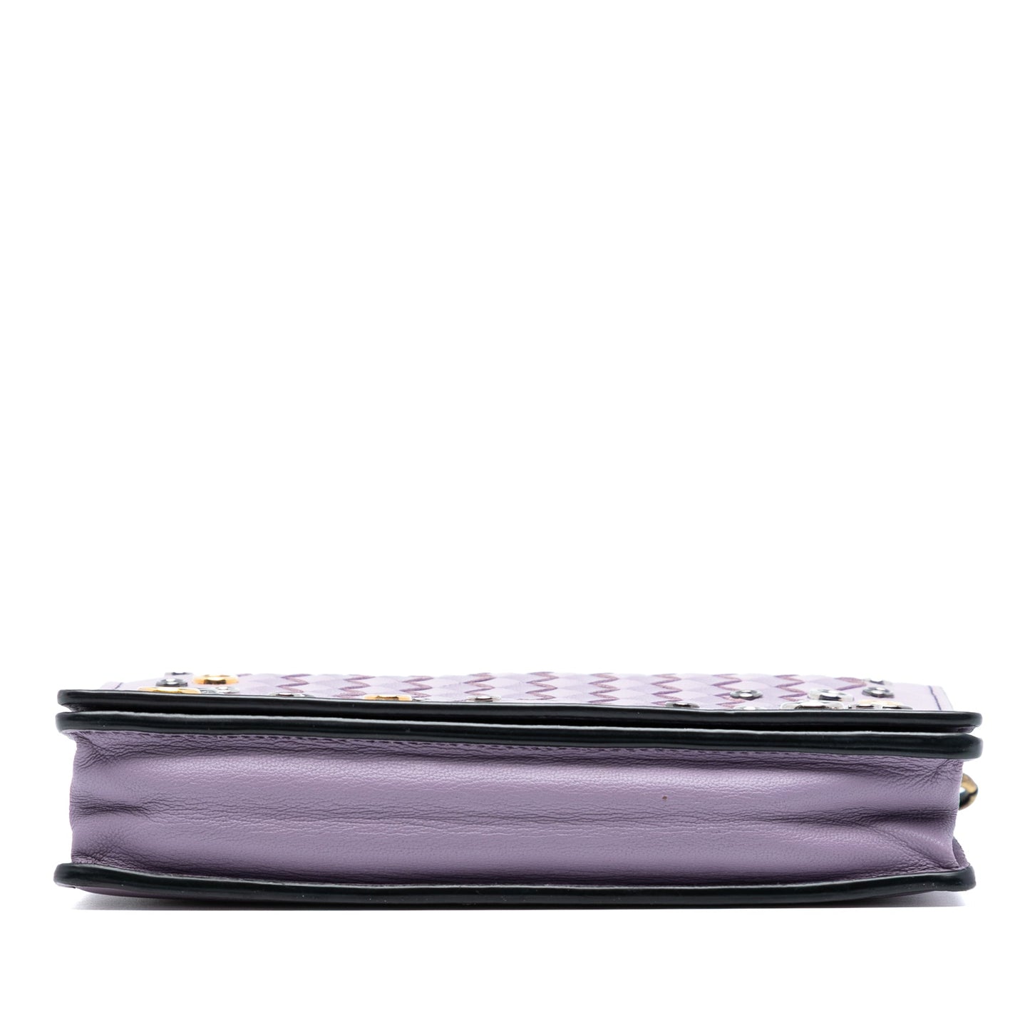 Bottega Veneta Nappa Intrecciato Studded Wallet on Chain