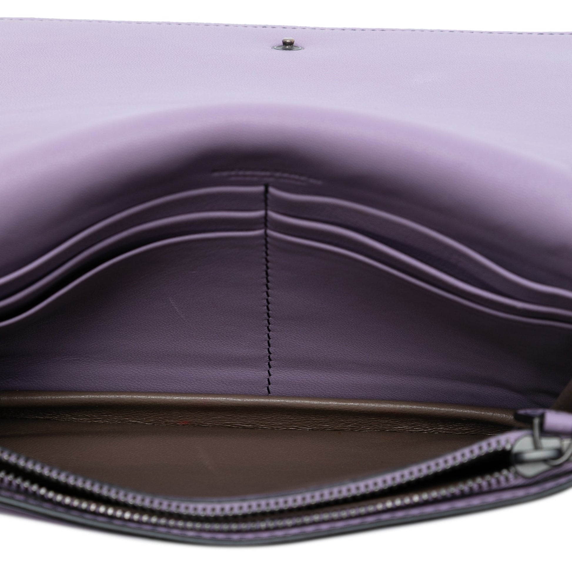 Bottega Veneta Nappa Intrecciato Studded Wallet on Chain
