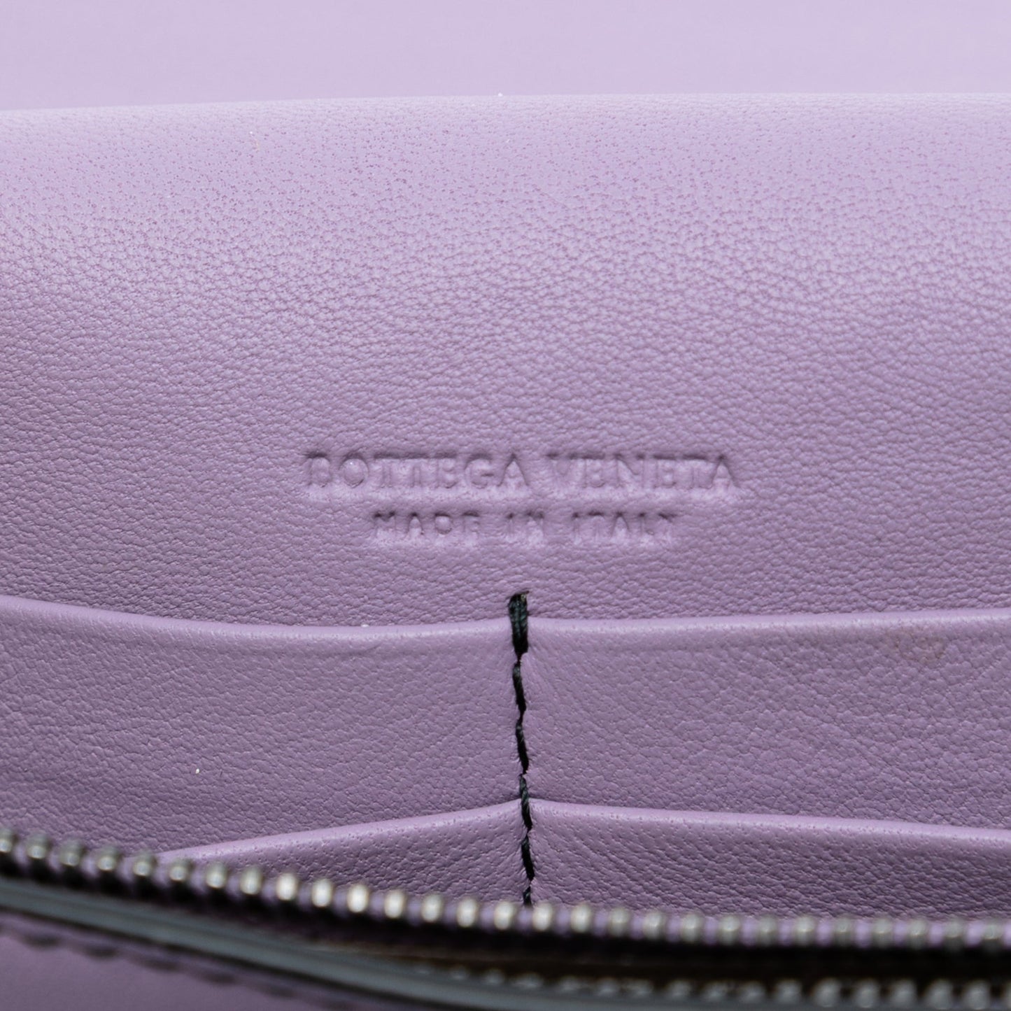 Bottega Veneta Nappa Intrecciato Studded Wallet on Chain
