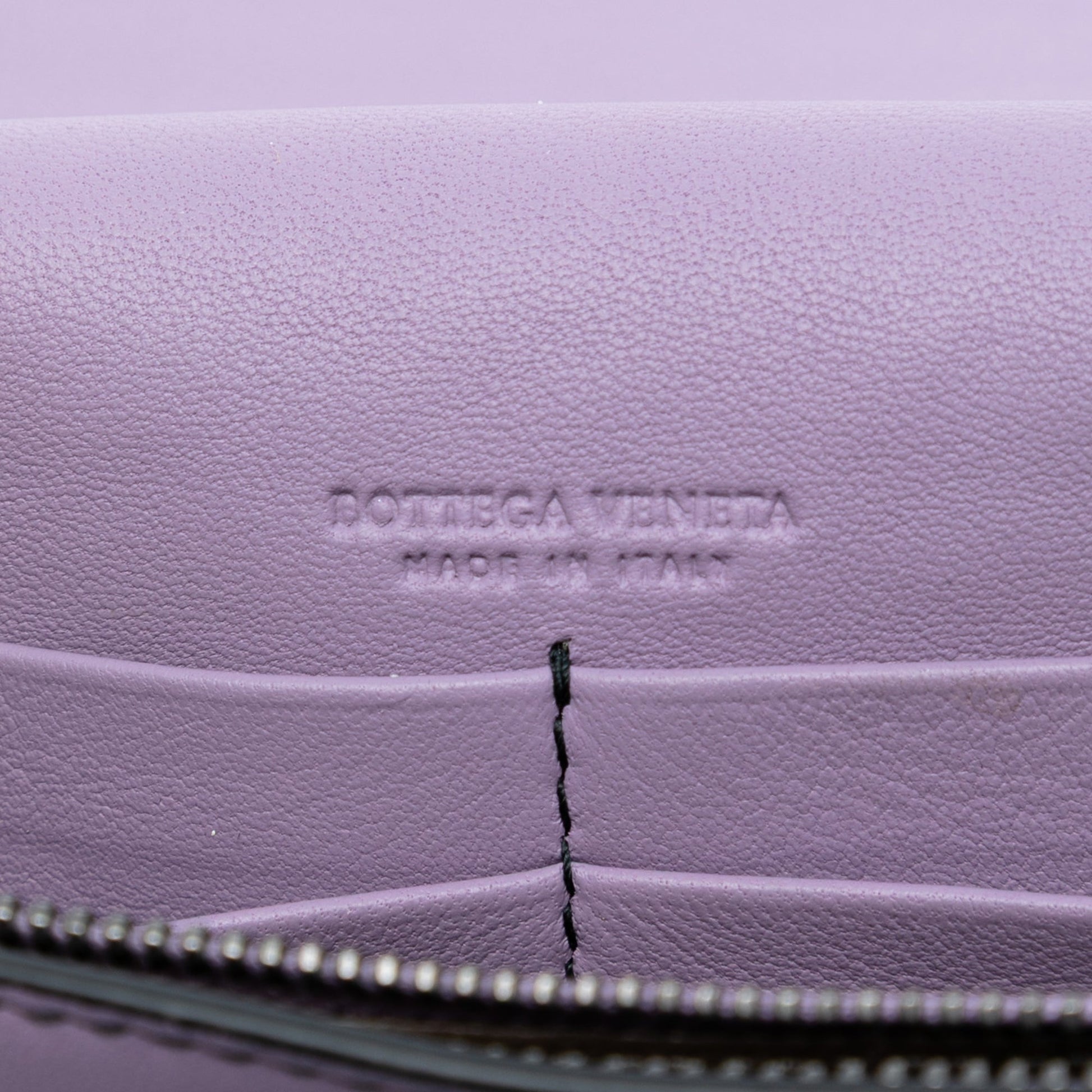 Bottega Veneta Nappa Intrecciato Studded Wallet on Chain