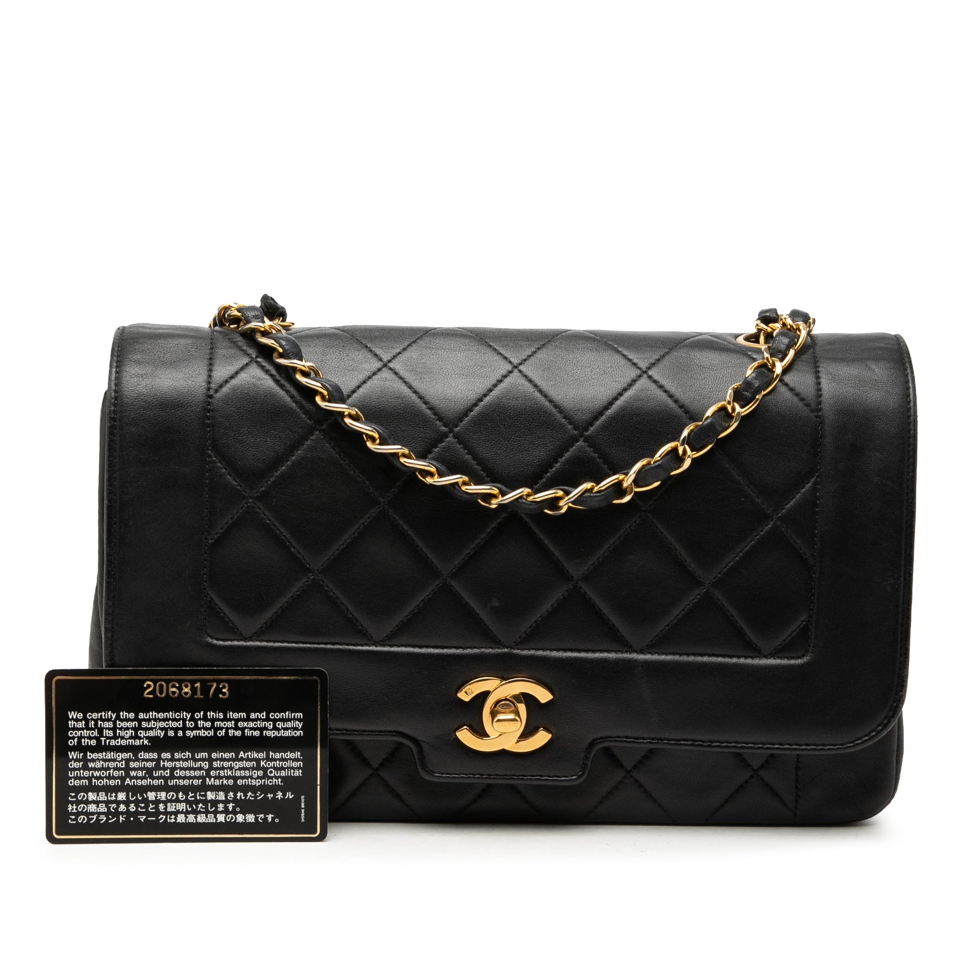 Chanel Medium Lambskin Diana Full Flap