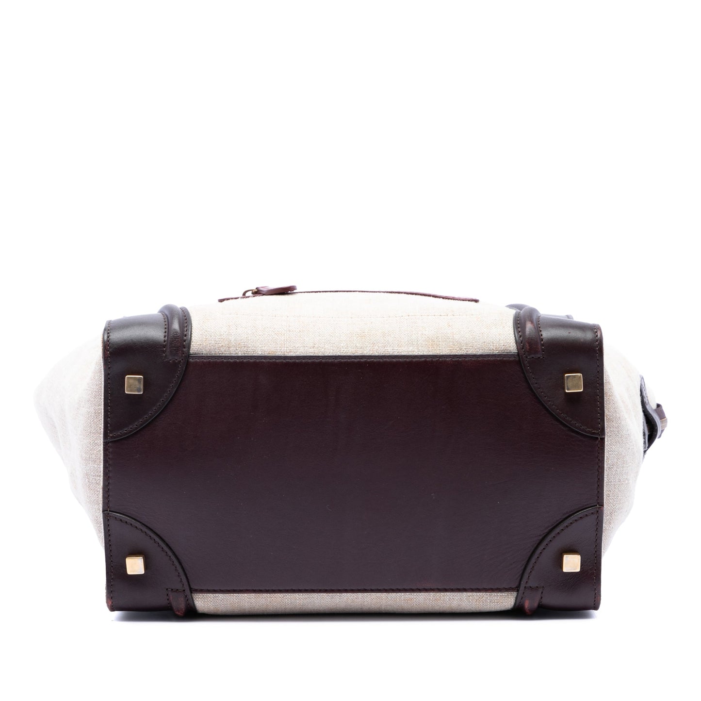 Celine Mini Tricolor Canvas and Leather Luggage Tote