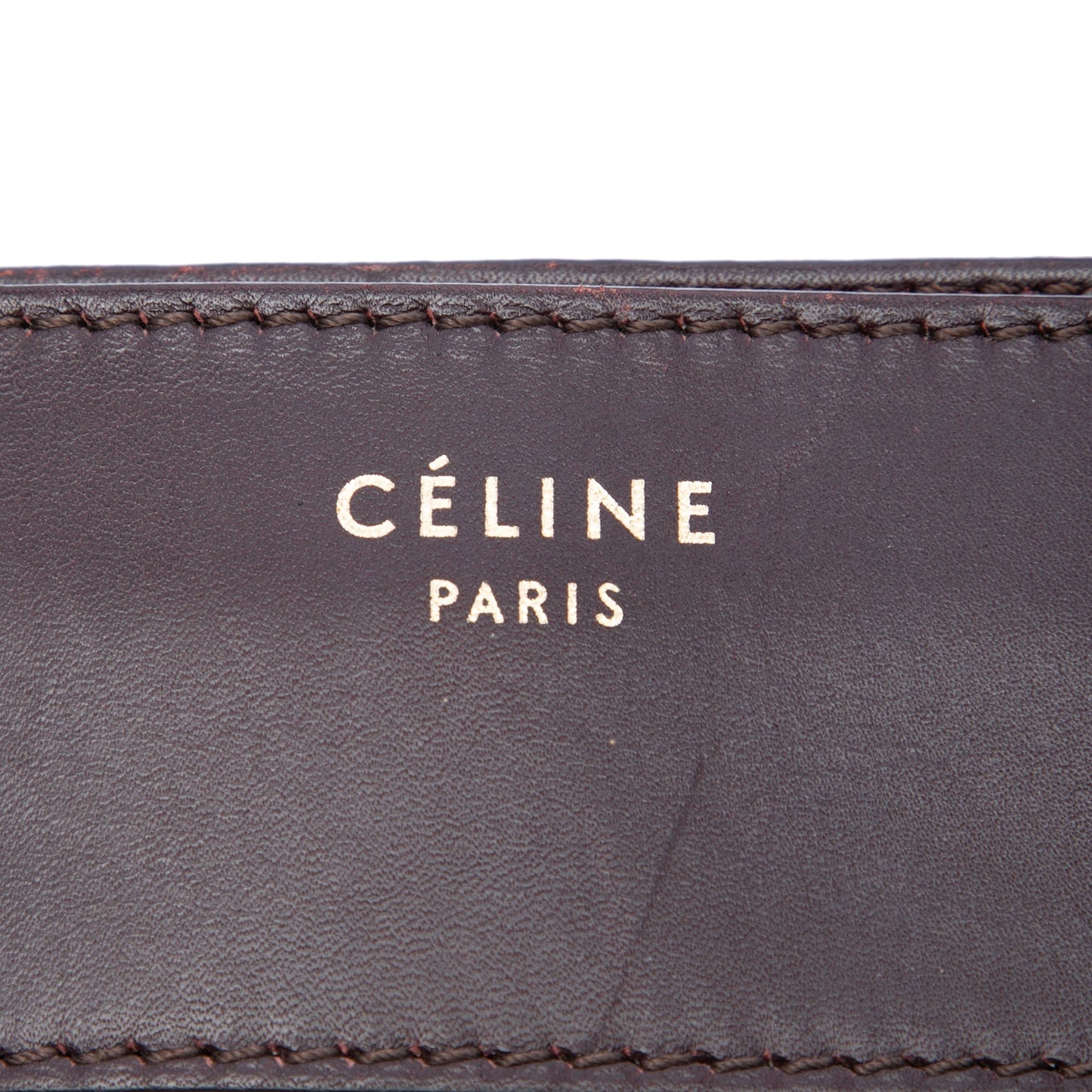 Celine Mini Tricolor Canvas and Leather Luggage Tote