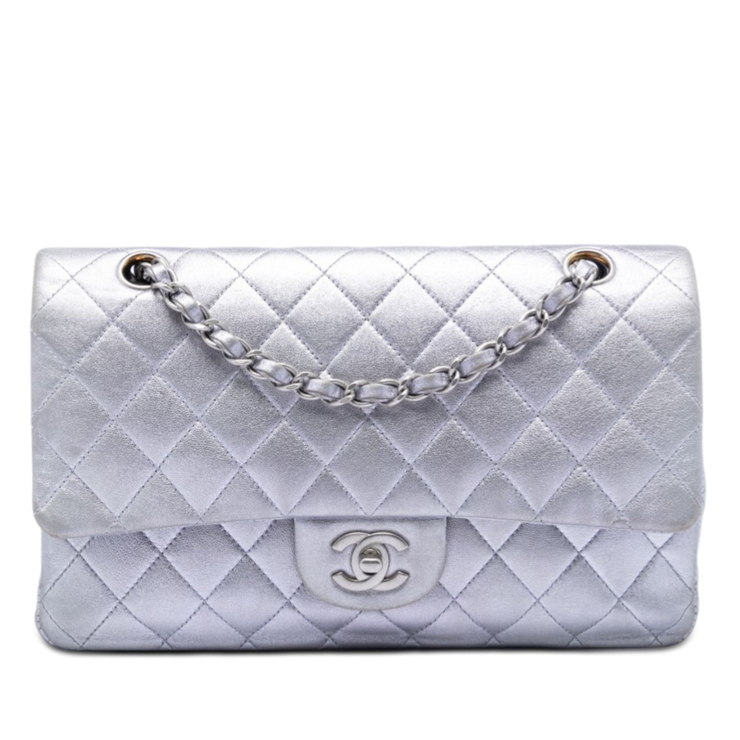 Chanel Medium Classic Metallic Lambskin Double Flap