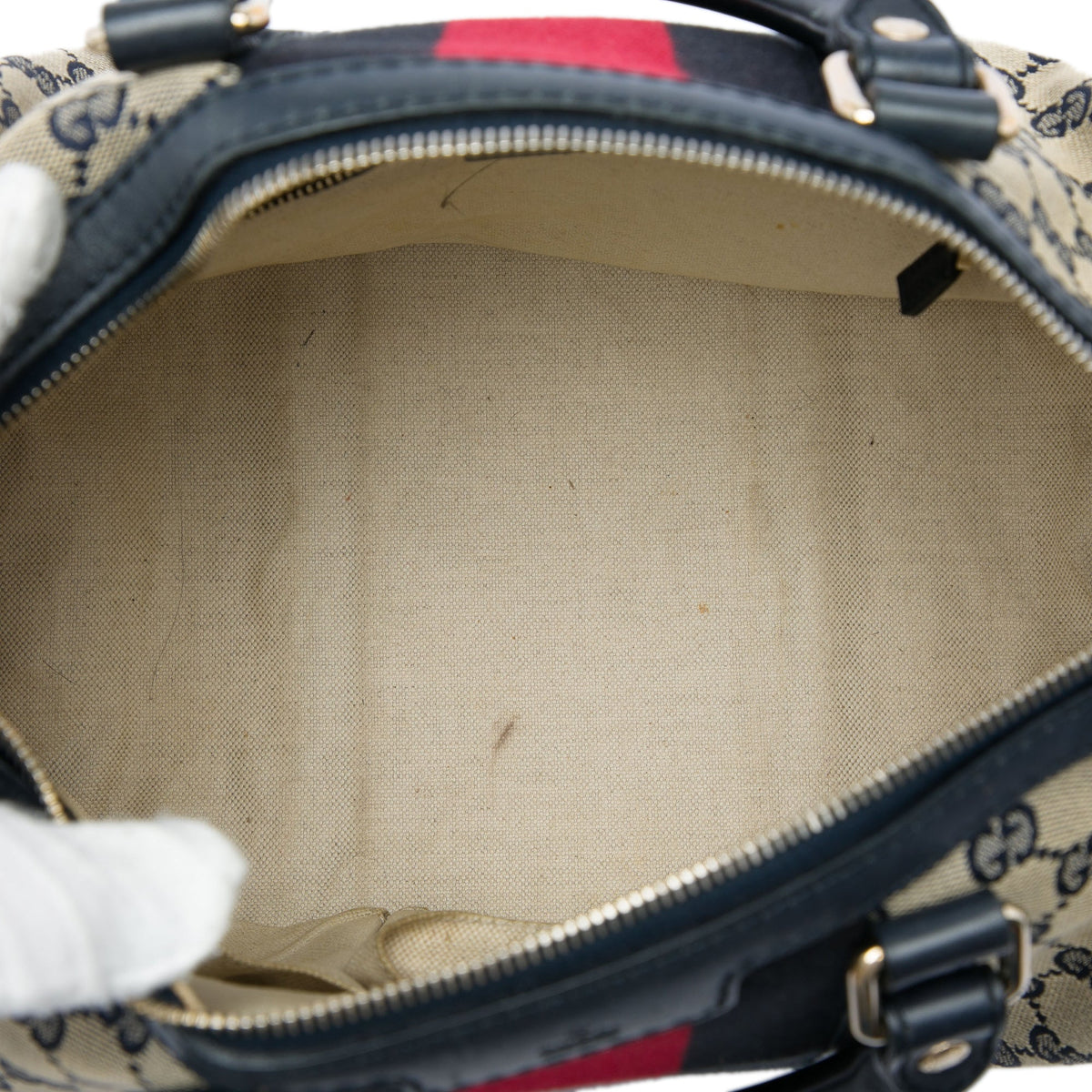 Gucci Medium GG Canvas Web Joy Boston Bag