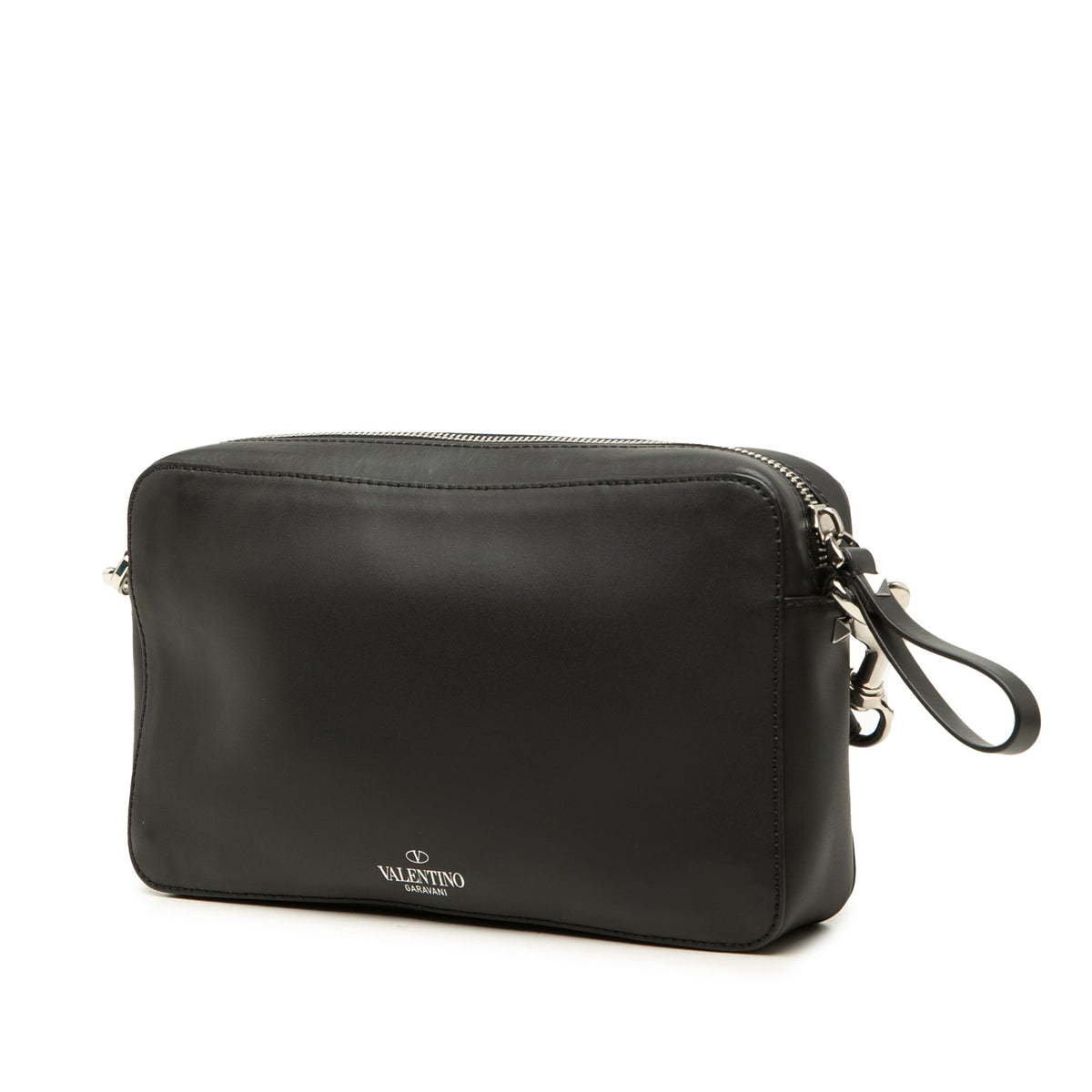 Valentino Leather VLTN Crossbody — Black