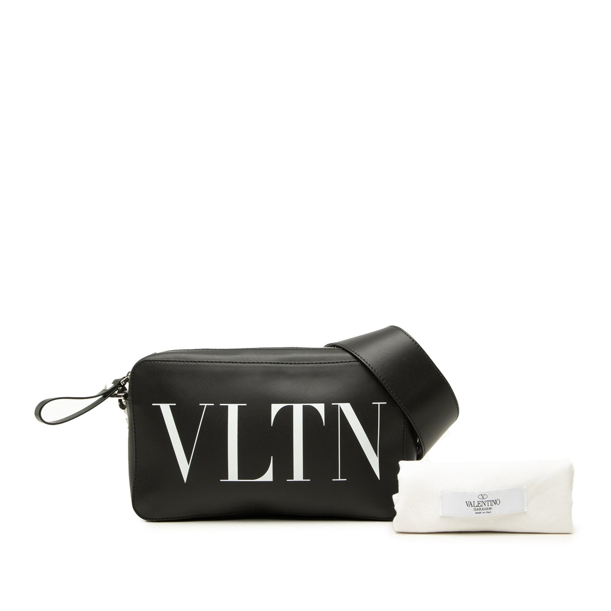 Valentino Leather VLTN Crossbody — Black