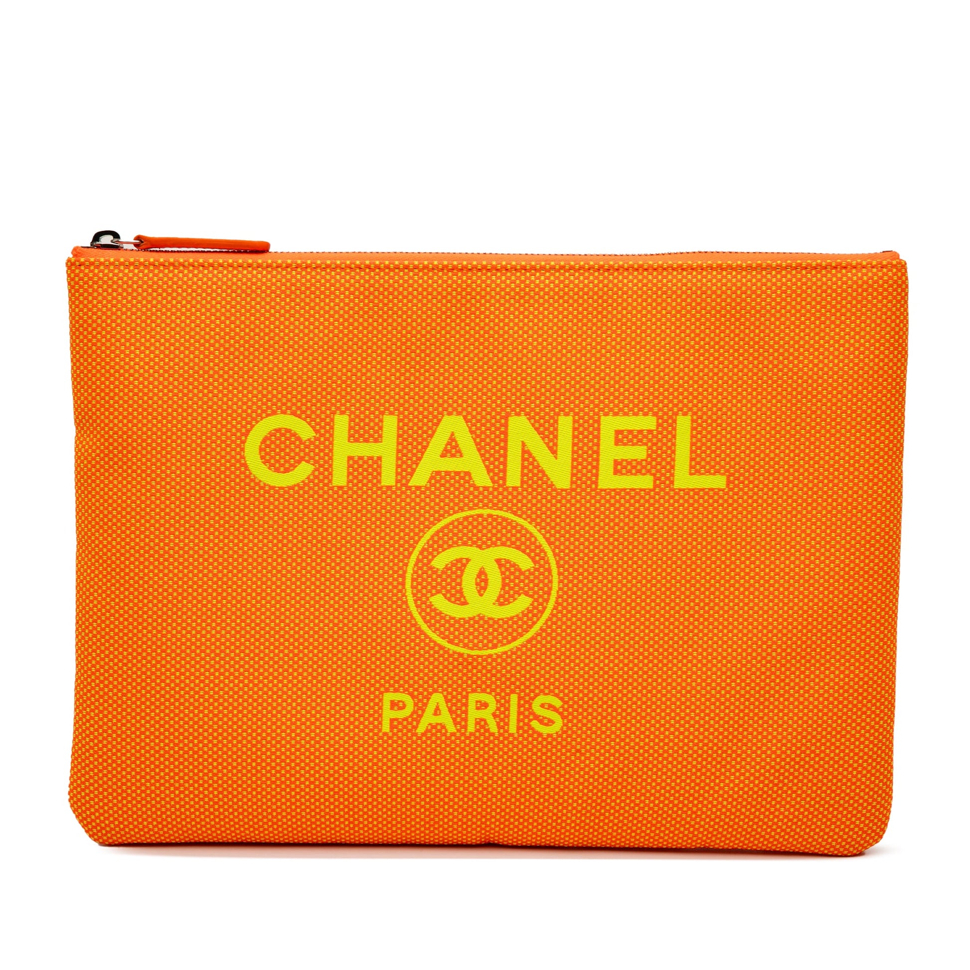 Chanel Medium Mixed Fiber Deauville O Case Clutch