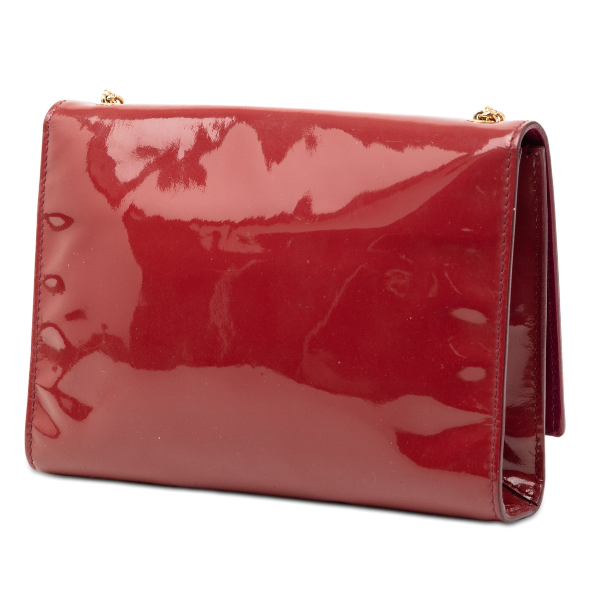Ferragamo Patent Vara Bow Chain Crossbody