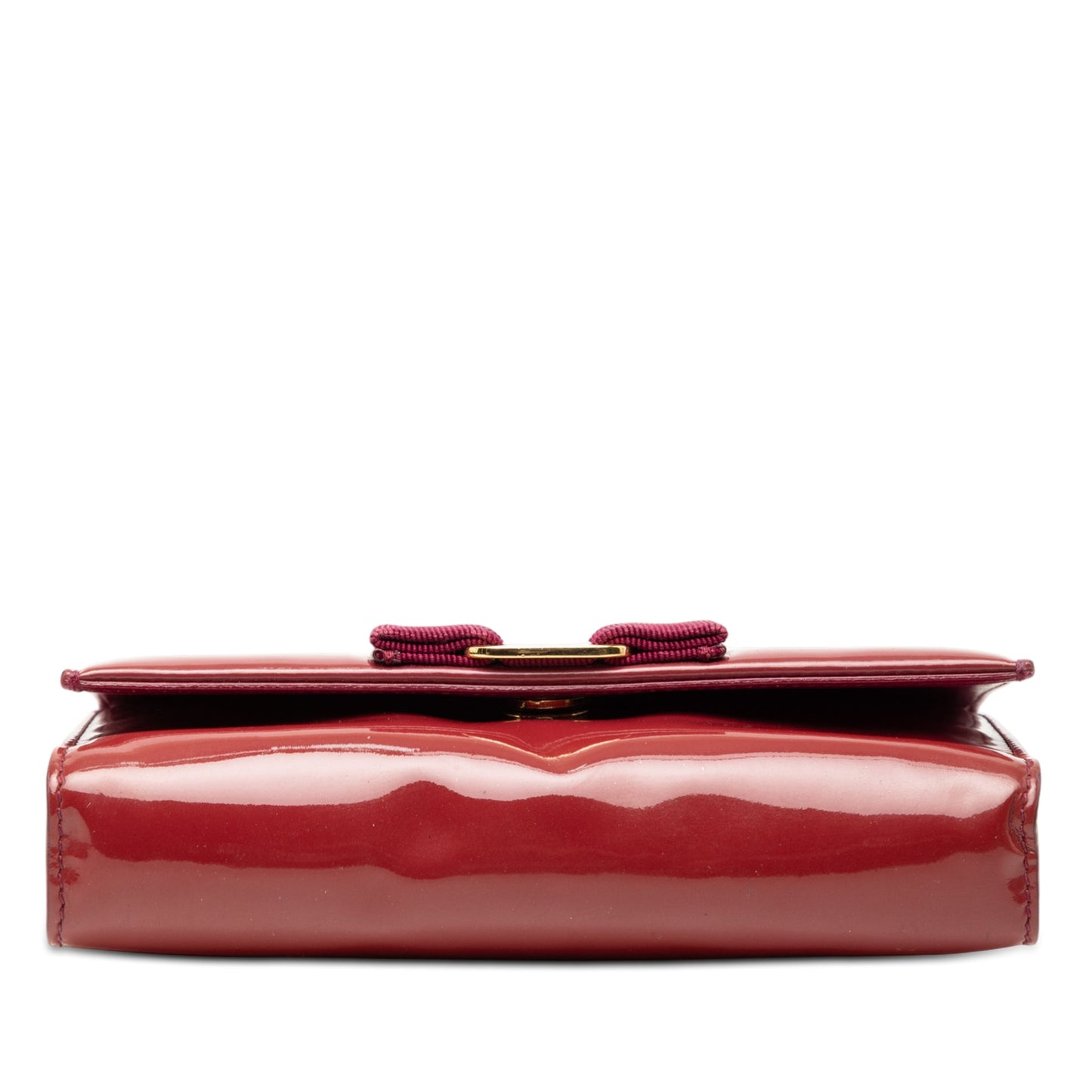 Ferragamo Patent Vara Bow Chain Crossbody