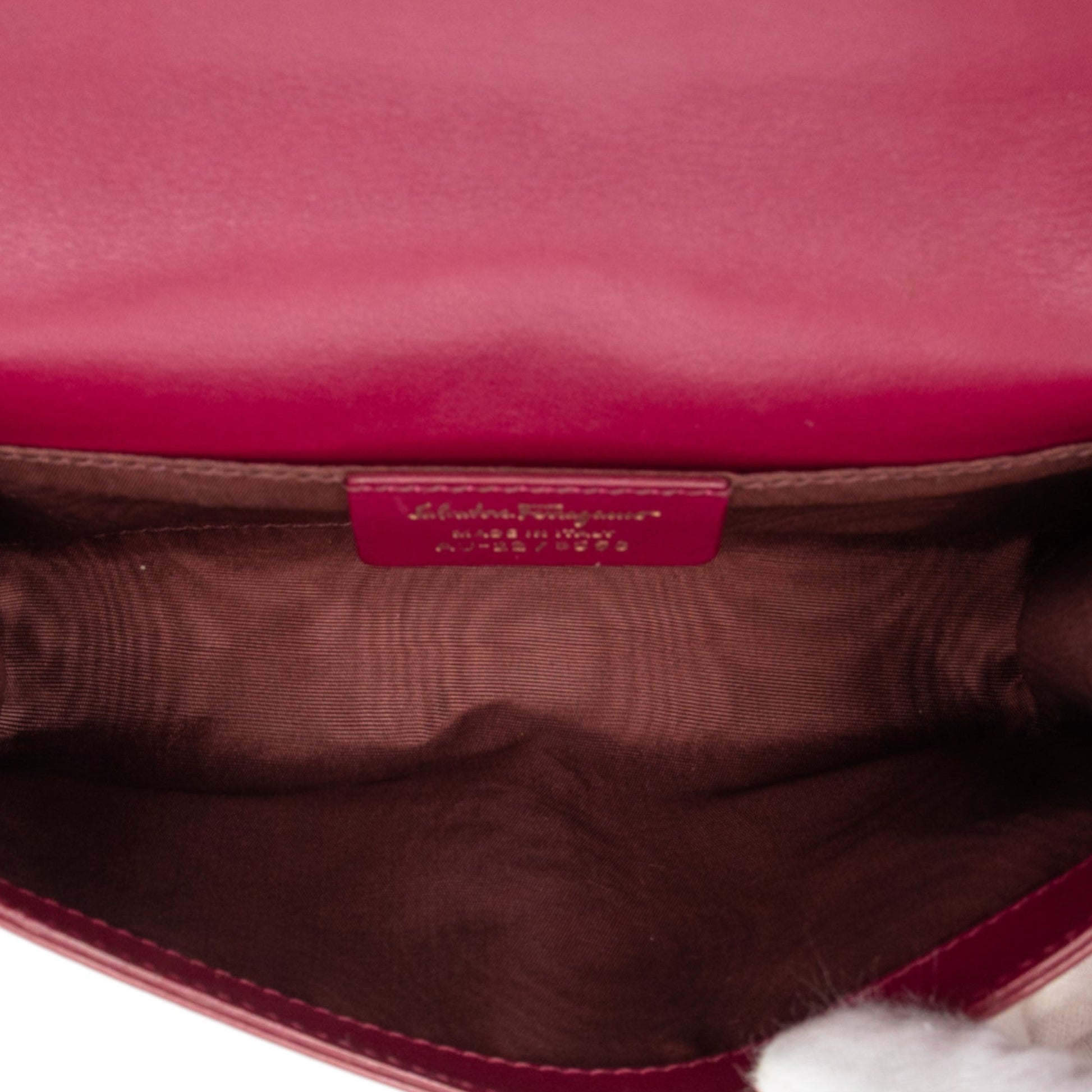 Ferragamo Patent Vara Bow Chain Crossbody