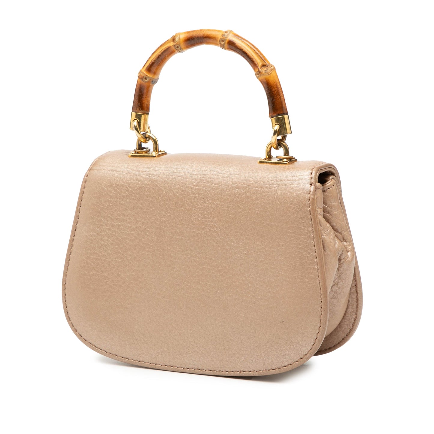 Gucci Mini Metallic Calfskin Bamboo Night