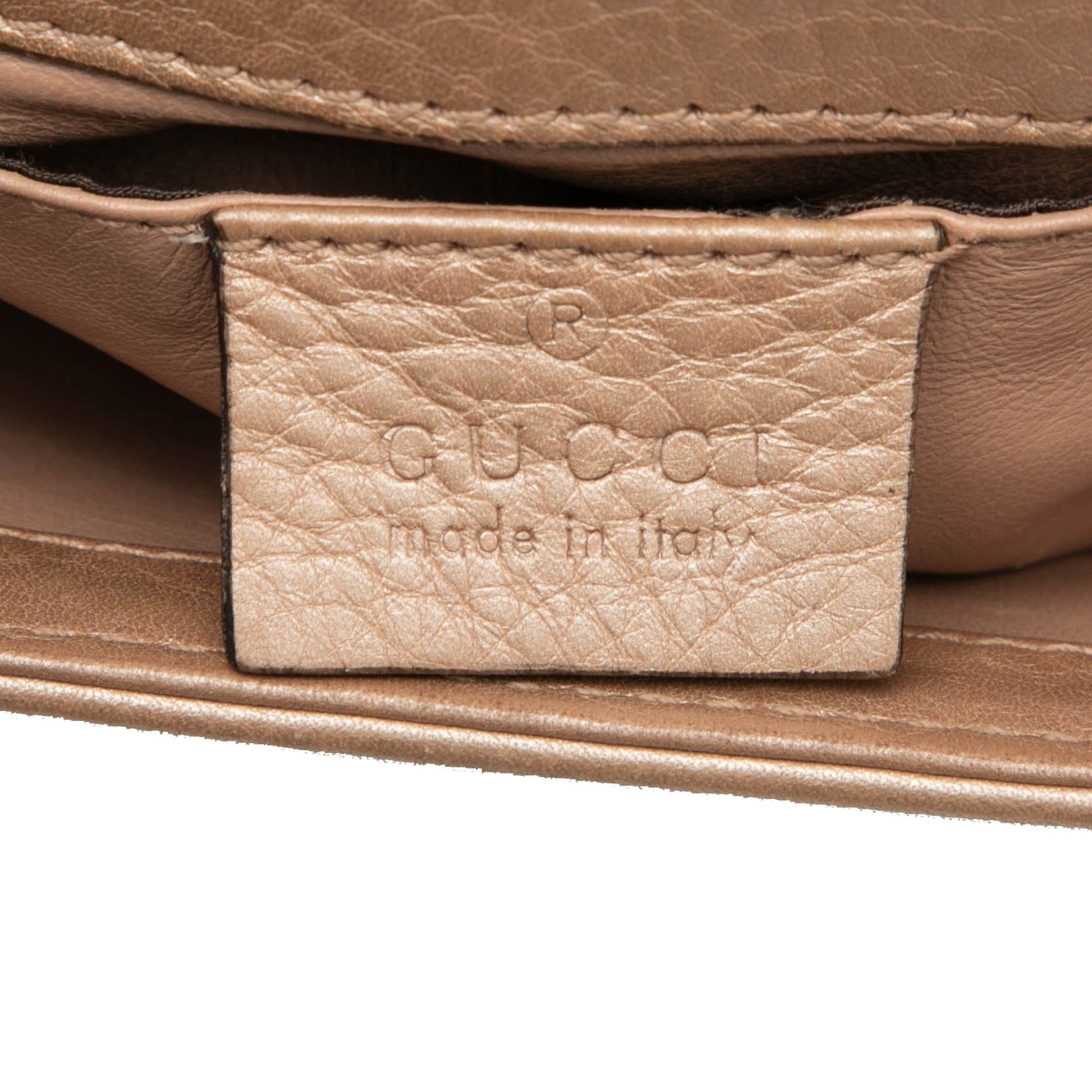 Gucci Mini Metallic Calfskin Bamboo Night