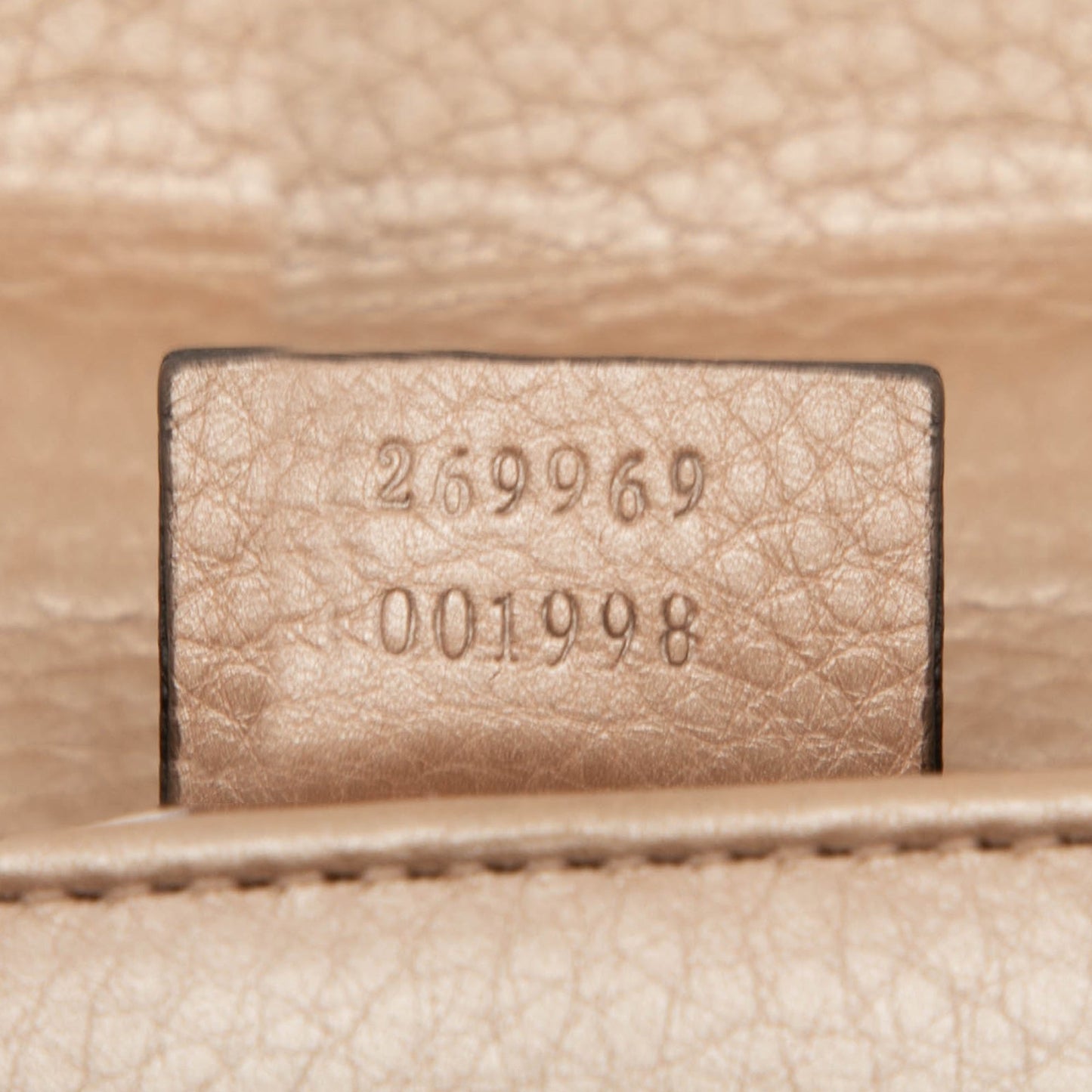 Gucci Mini Metallic Calfskin Bamboo Night