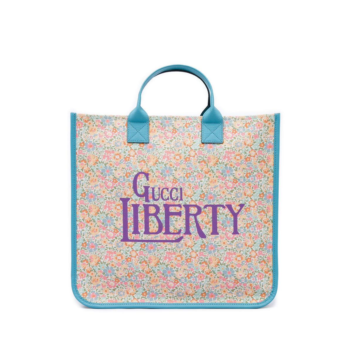 Gucci Childrens Canvas New Liberty Celeste Floral Tote