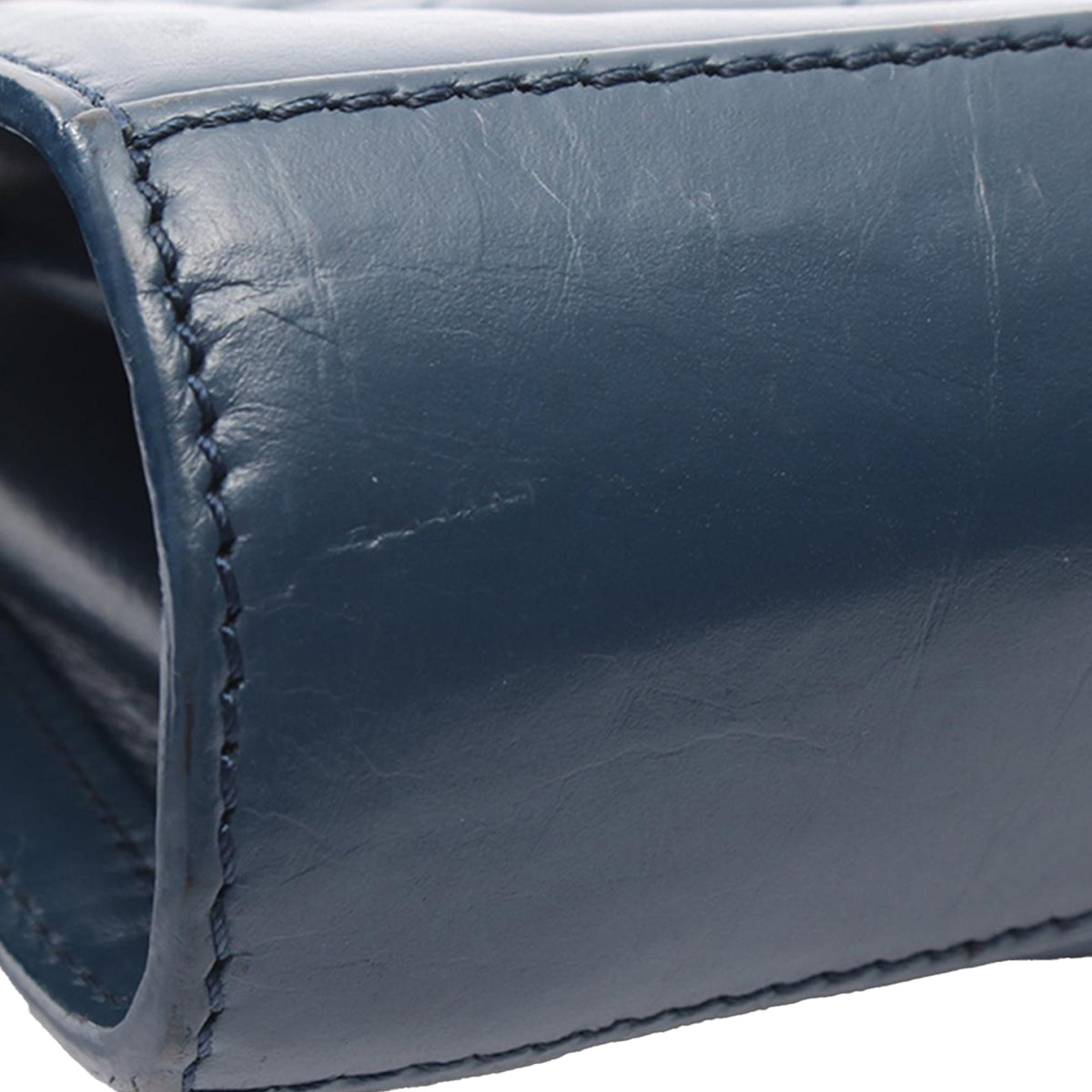 Chanel CC Quilted Aged Calfskin Shoulder Bag — Blue