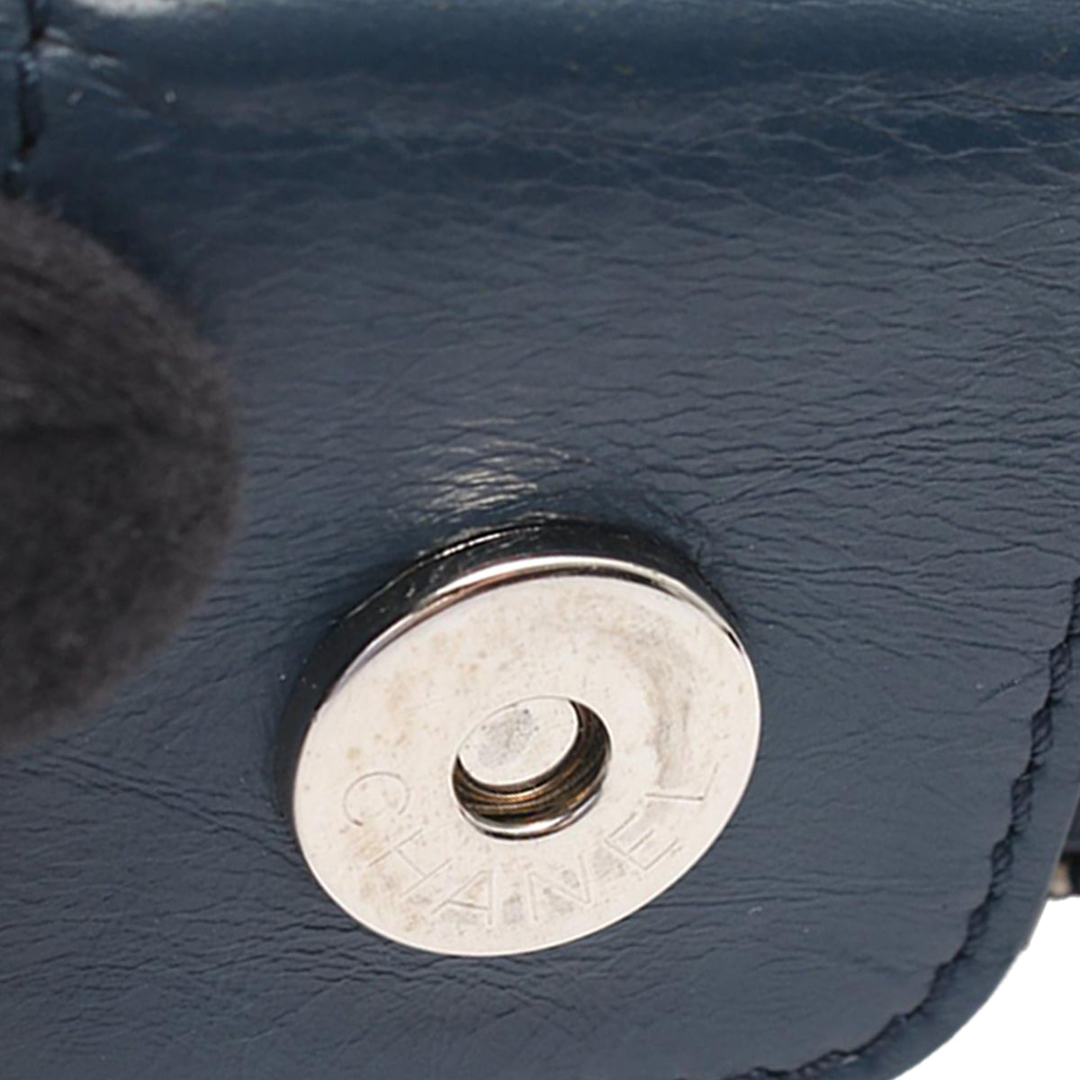 Chanel CC Quilted Aged Calfskin Shoulder Bag — Blue