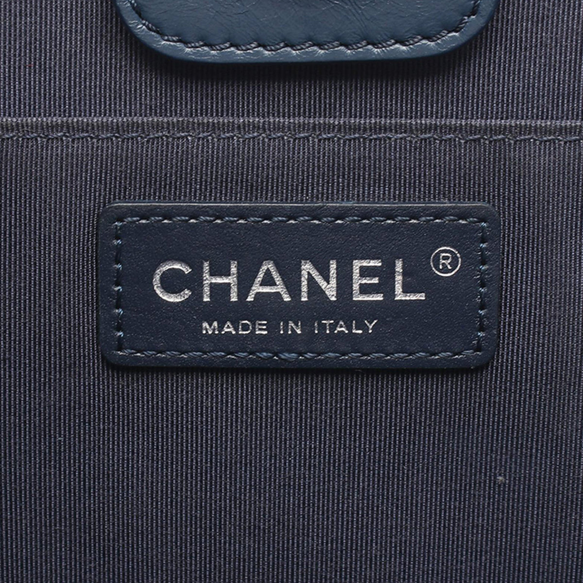 Chanel CC Quilted Aged Calfskin Shoulder Bag — Blue