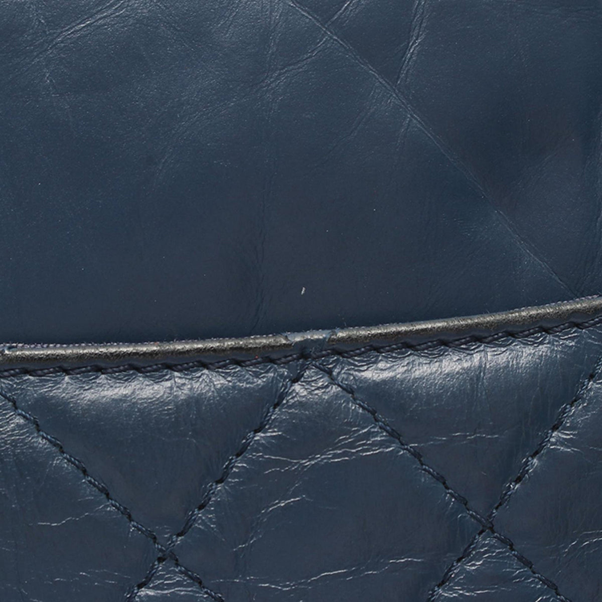 Chanel CC Quilted Aged Calfskin Shoulder Bag — Blue