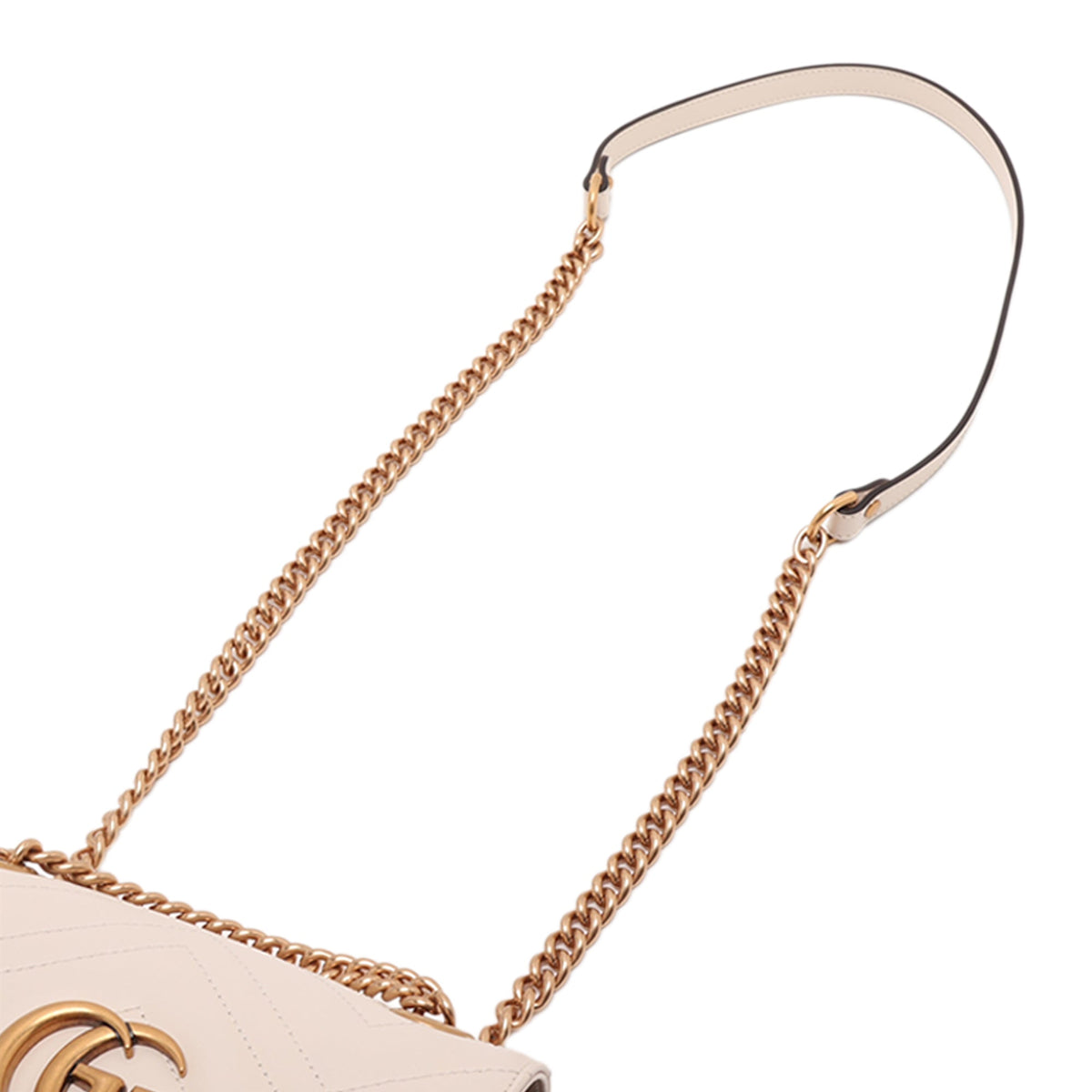 Gucci Small GG Marmont Matelasse Calfskin Shoulder Bag — White
