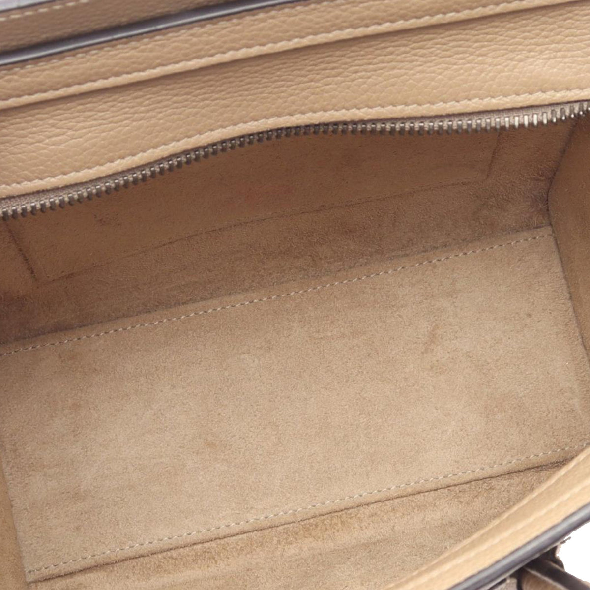Celine Nano Leather Luggage Tote — Beige