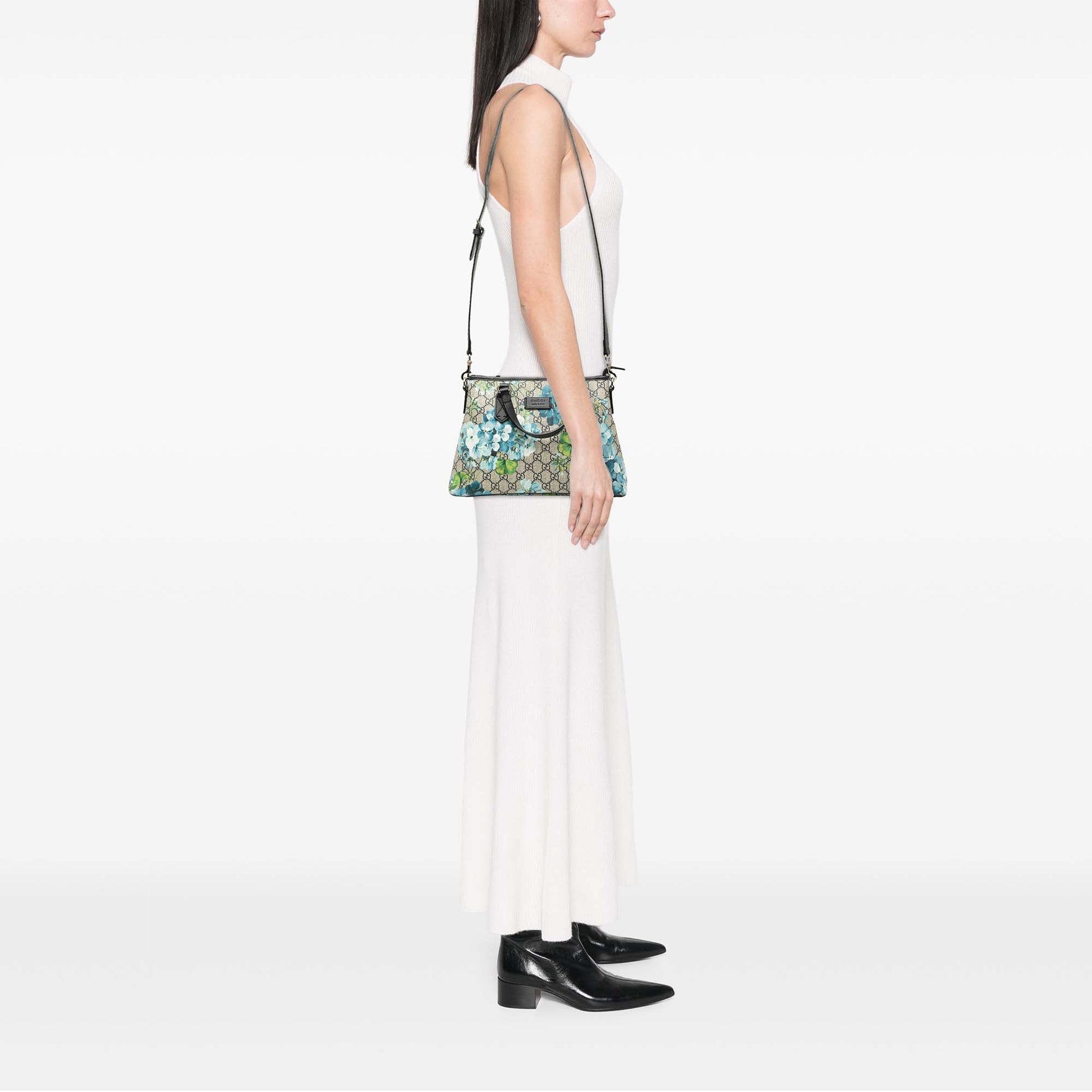 Gucci GG Supreme Blooms Zippered Tote