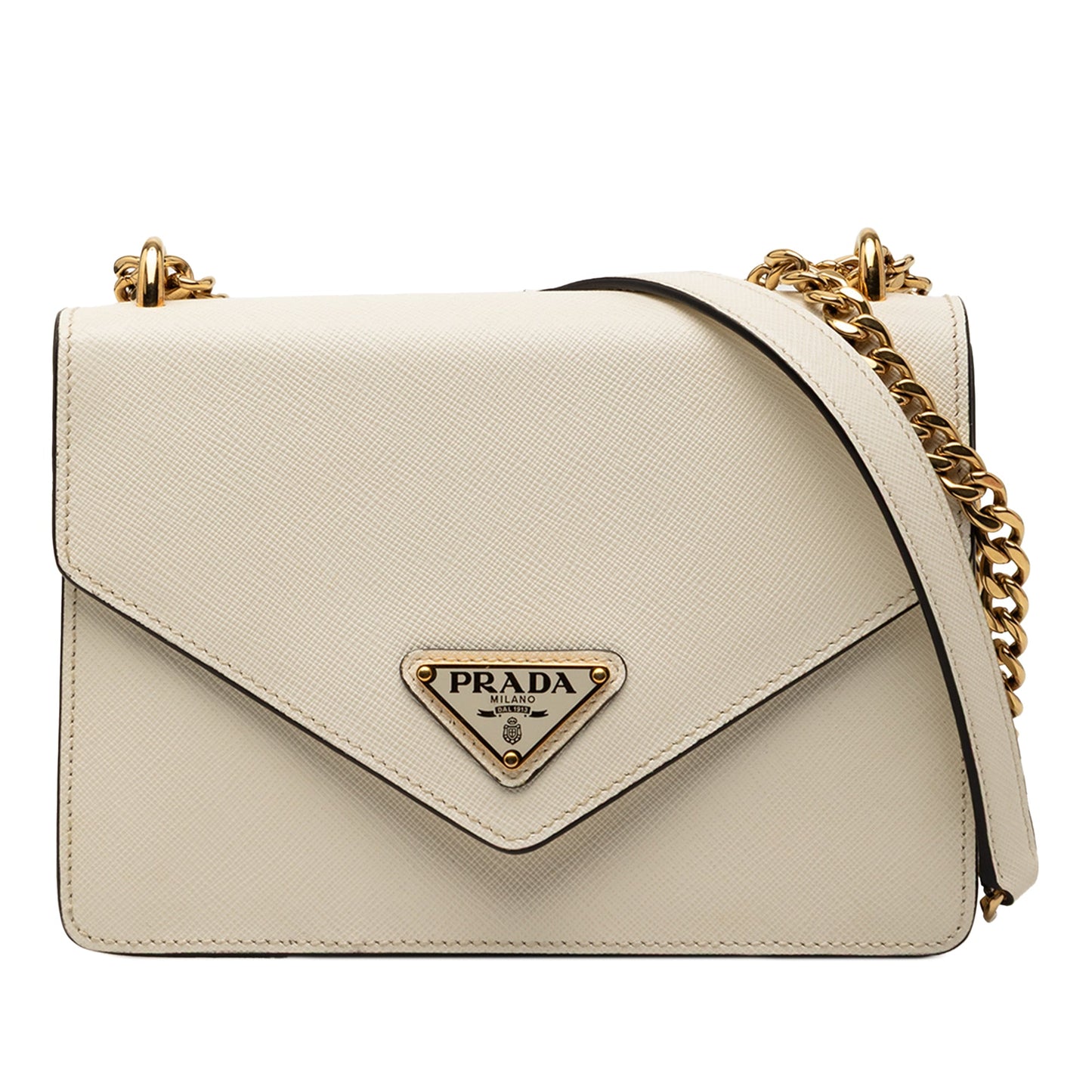 Prada Saffiano Lux Envelope Chain Flap
