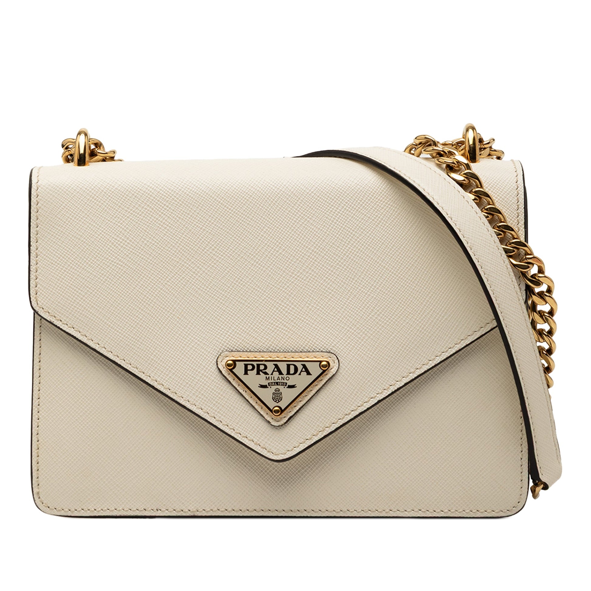 Prada Saffiano Lux Envelope Chain Flap