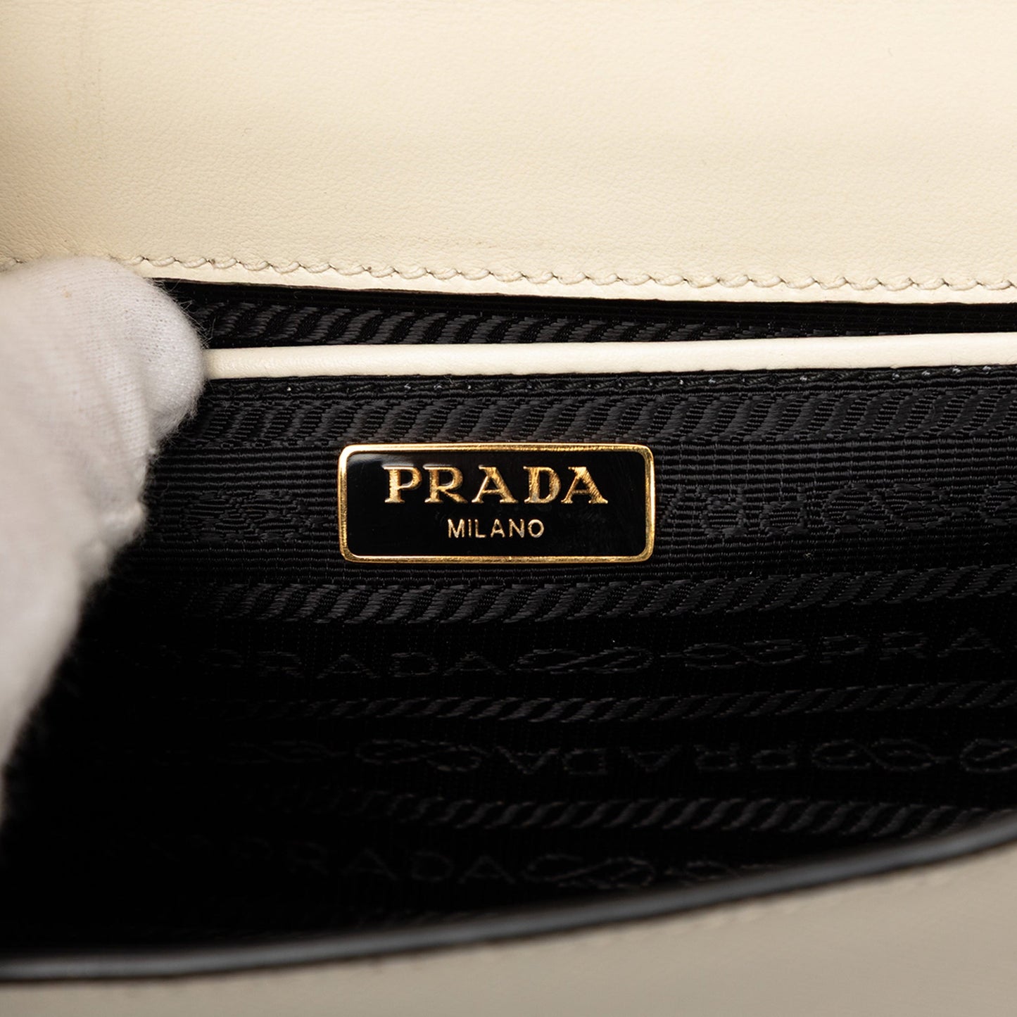 Prada Saffiano Lux Envelope Chain Flap