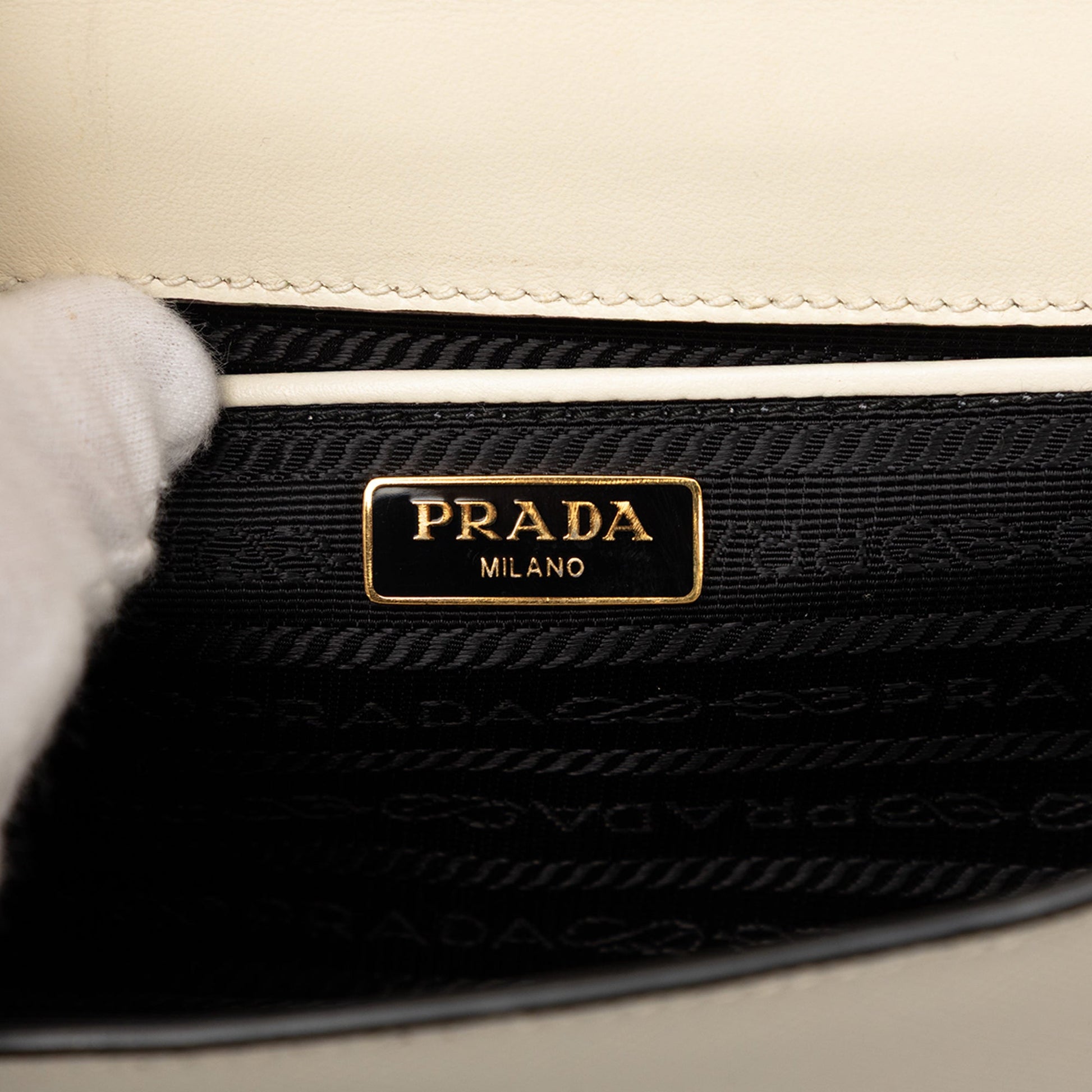Prada Saffiano Lux Envelope Chain Flap