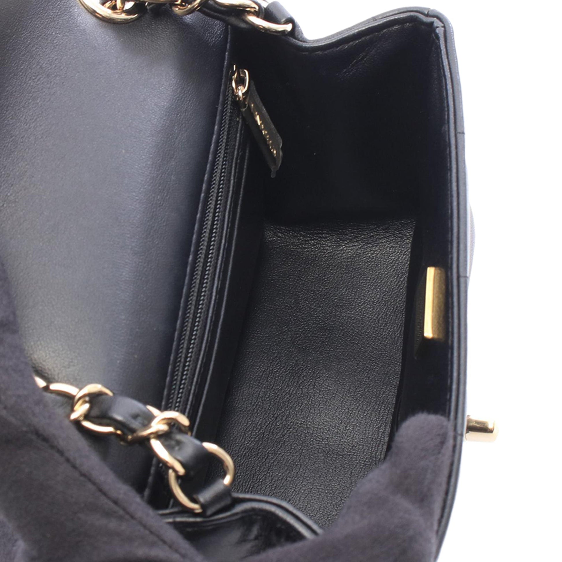 Chanel Mini Square Lambskin Chocolate Bar Flap
