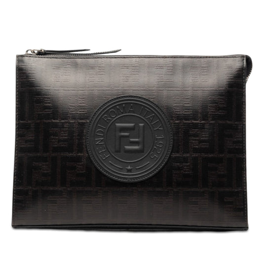 Zucca Coated Canvas Clutch