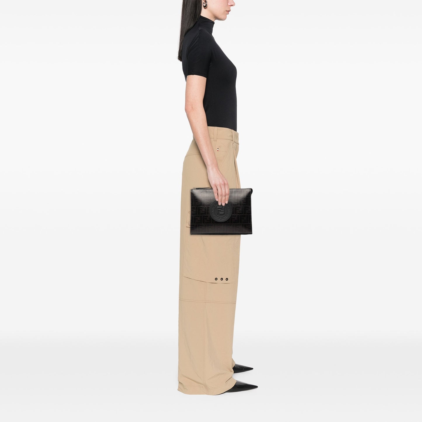 Zucca Coated Canvas Clutch