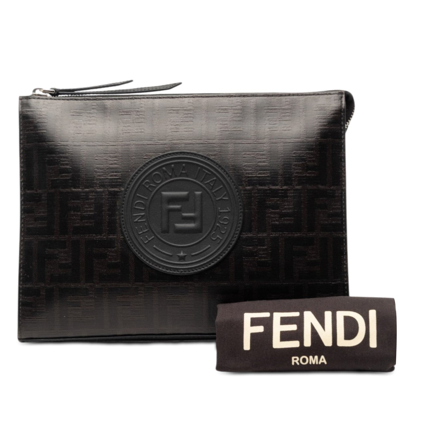 Zucca Coated Canvas Clutch