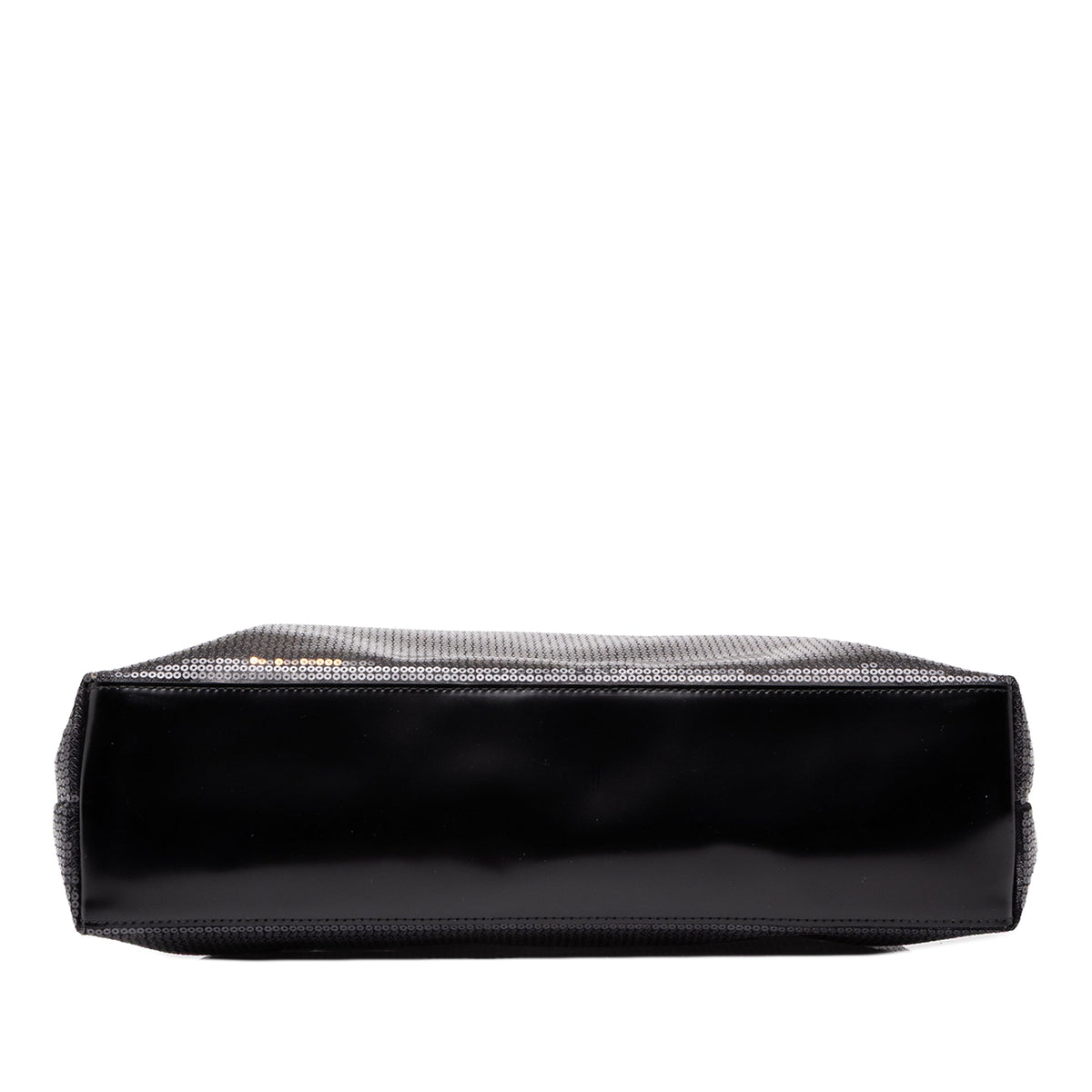 Prada Large Sequined Mesh Logo Tote — Black