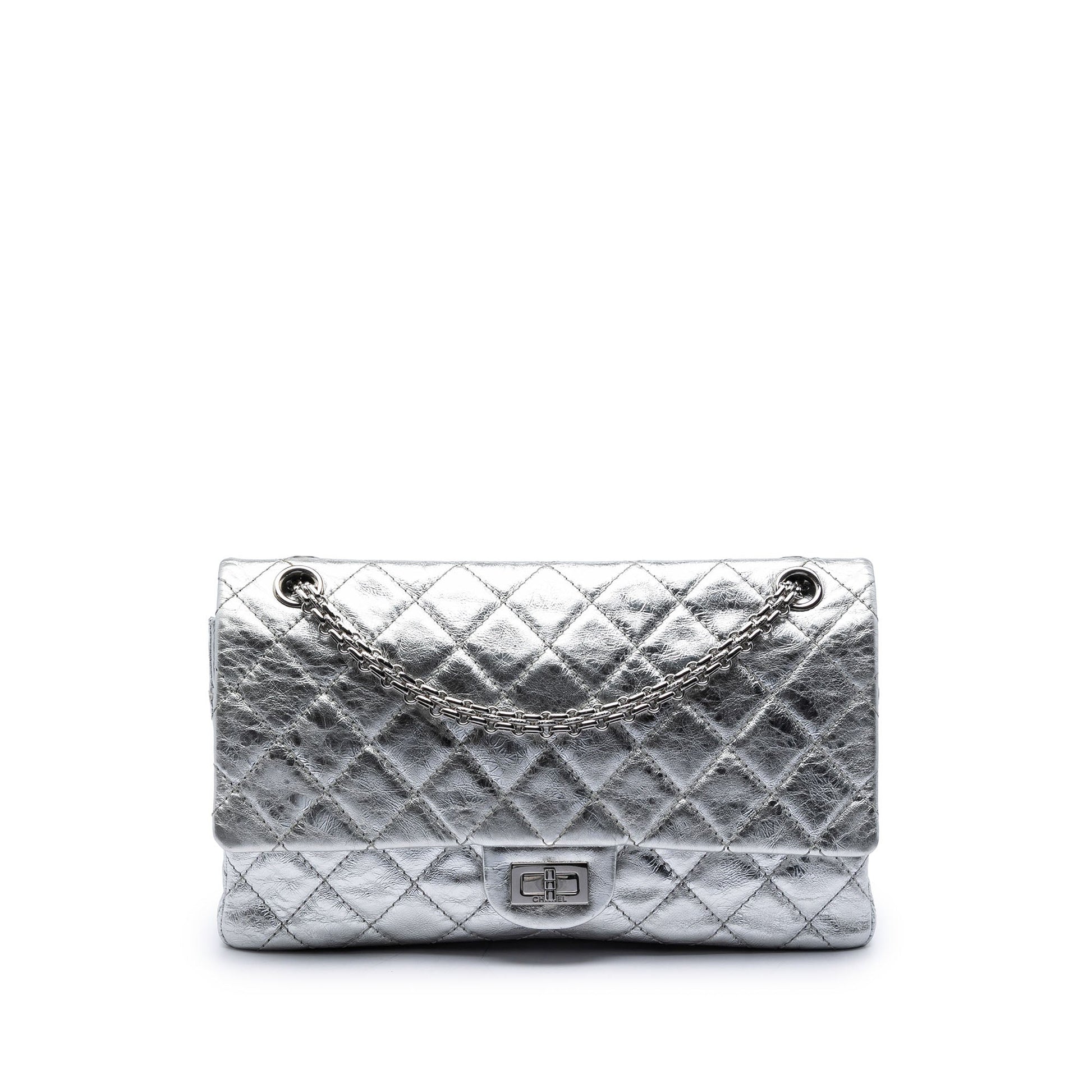 Chanel Quilted Metallic Aged Calfskin Reissue 2.55 Double Flap 226