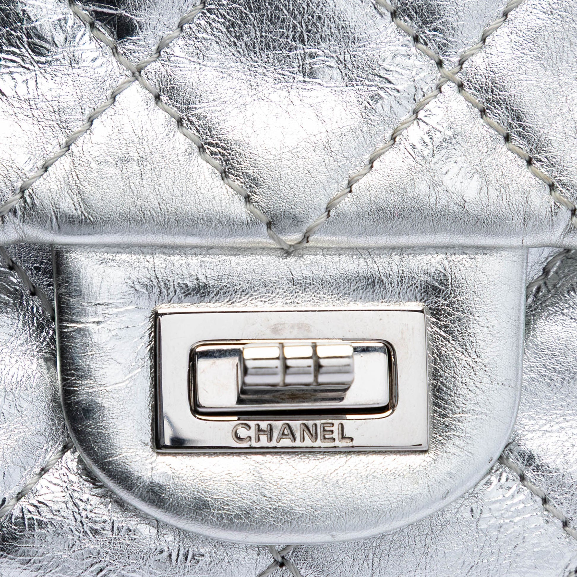 Chanel Quilted Metallic Aged Calfskin Reissue 2.55 Double Flap 226