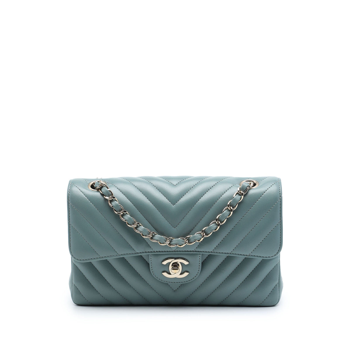 Chanel Small Classic Chevron Lambskin Double Flap