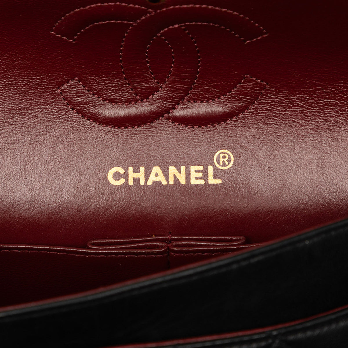 Chanel Small Classic Lambskin Double Flap — Black