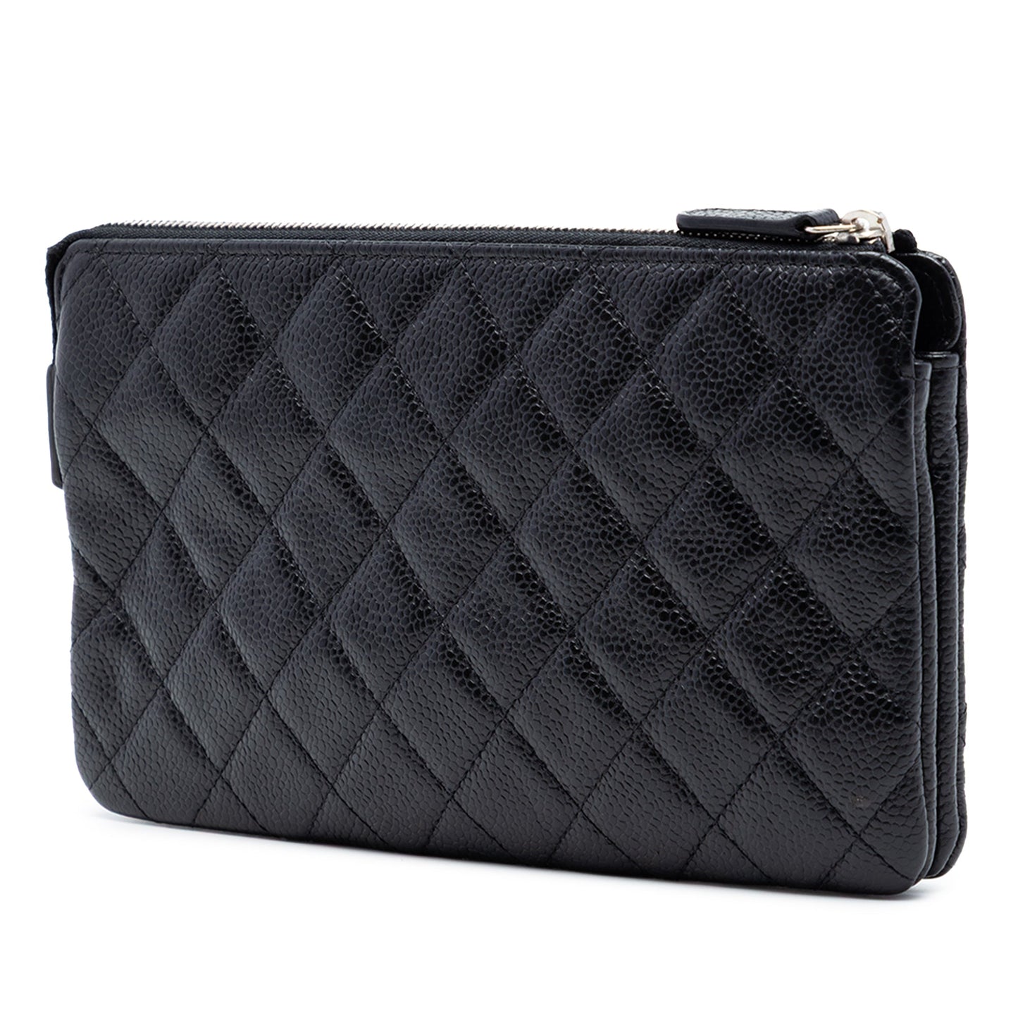 Chanel Small CC Quilted Caviar Zip Pouch